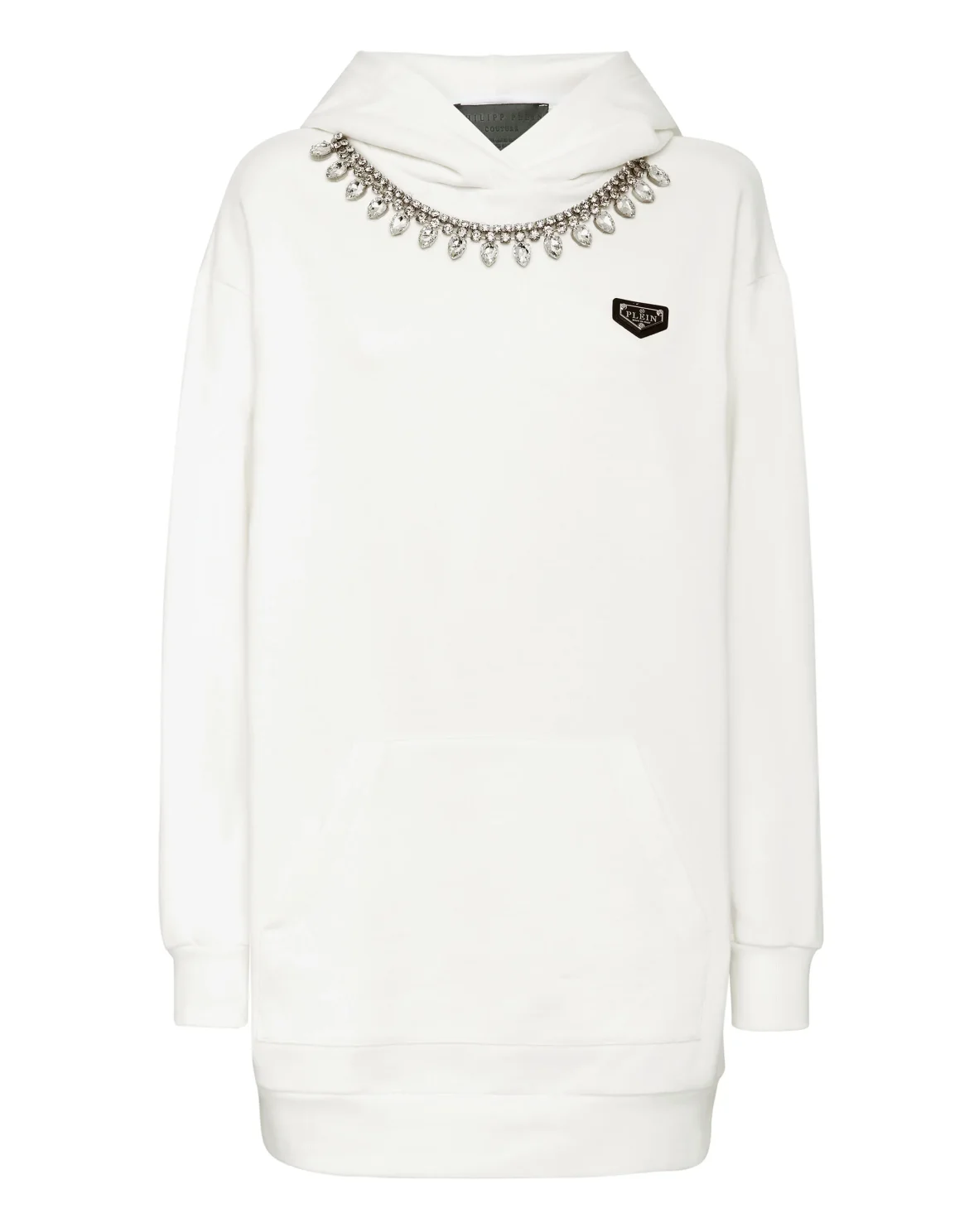 Jogging Hoodie Day Dress Crystal Chain, цвет: Белый