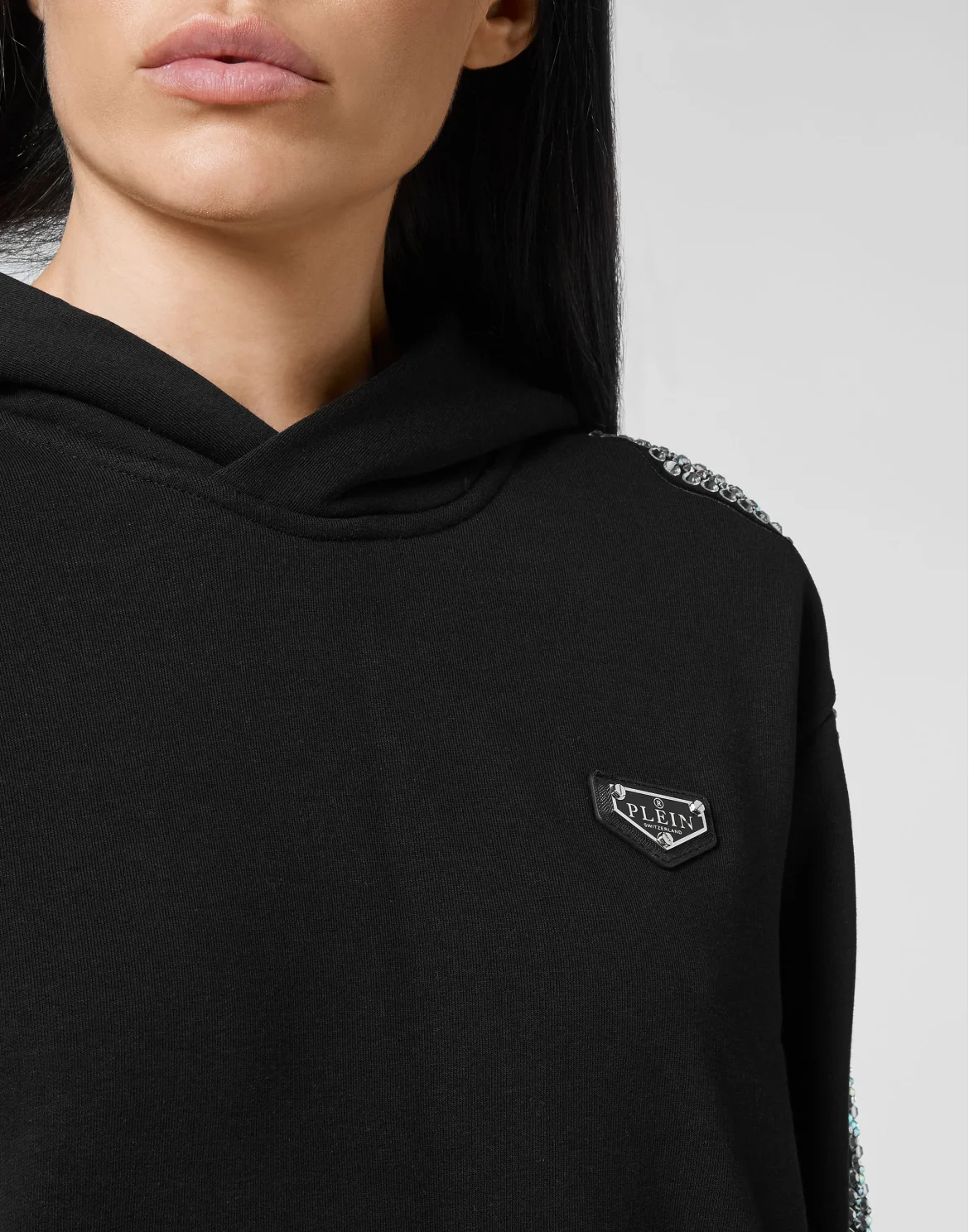 Jogging Hoodie Day Dress Crystal Cable, цвет: Черный
