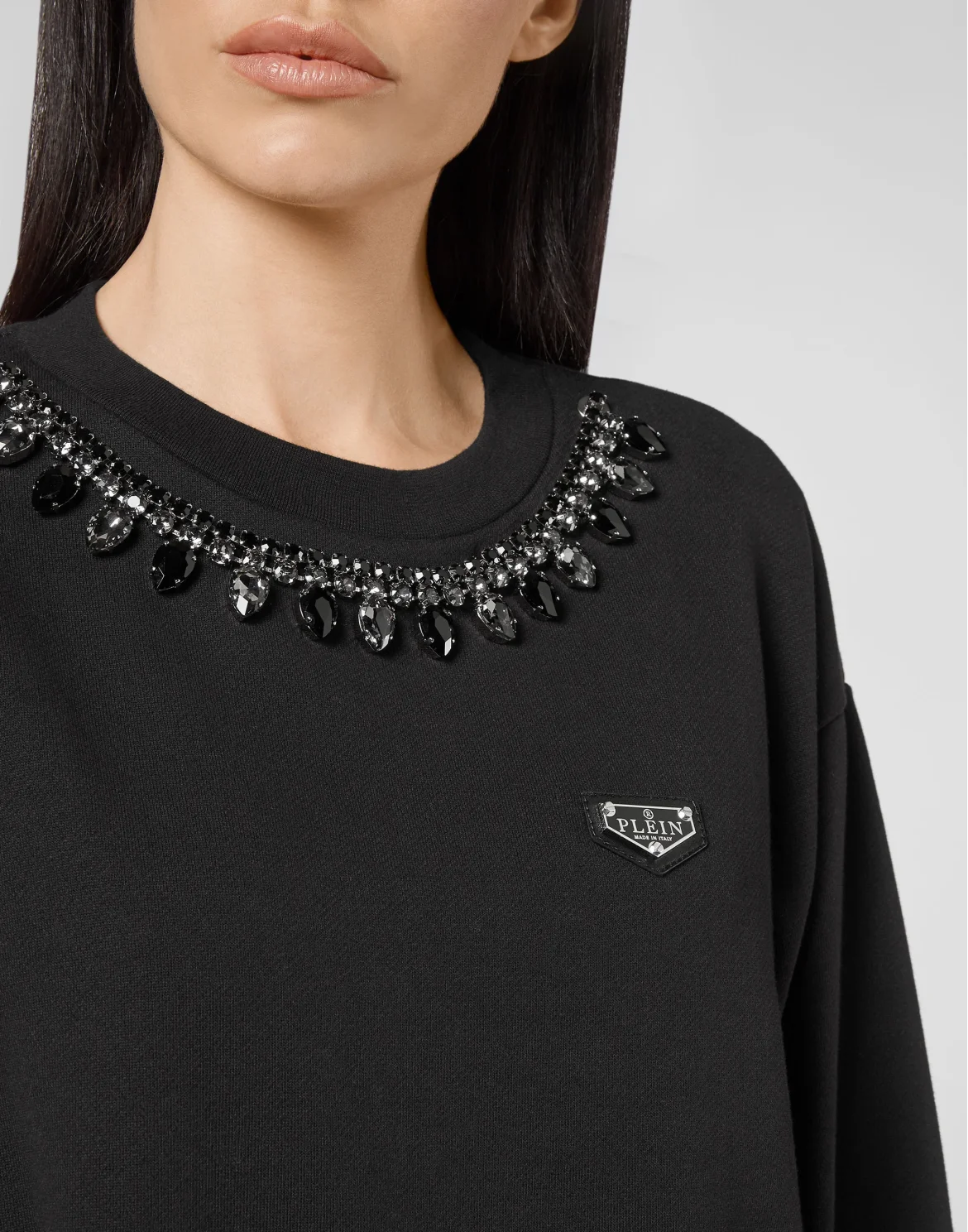 Sweatshirt LS Crystal Chain, цвет: Черный