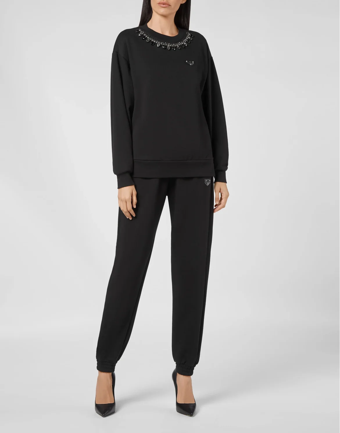 Sweatshirt LS Crystal Chain, цвет: Черный