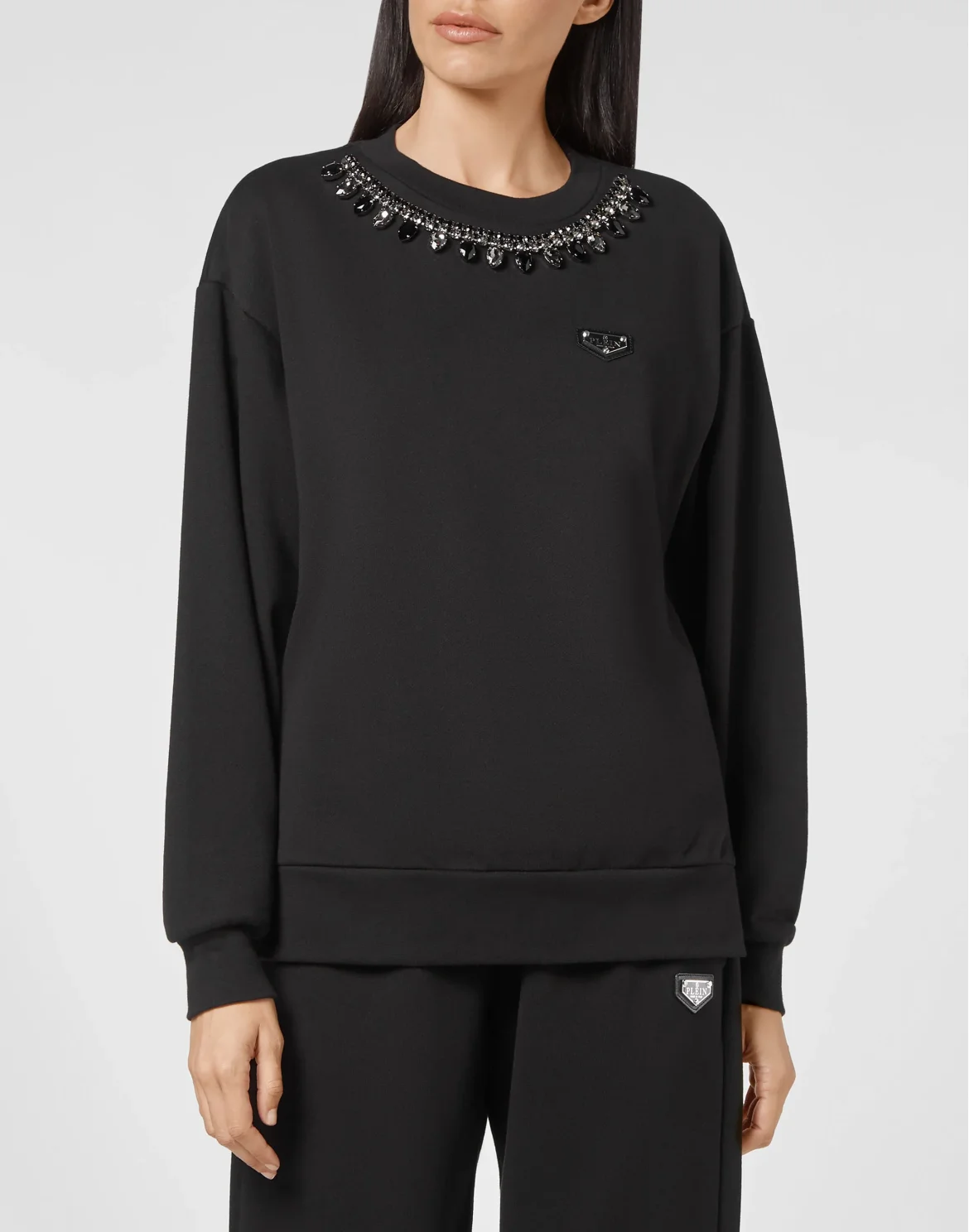 Sweatshirt LS Crystal Chain, цвет: Черный