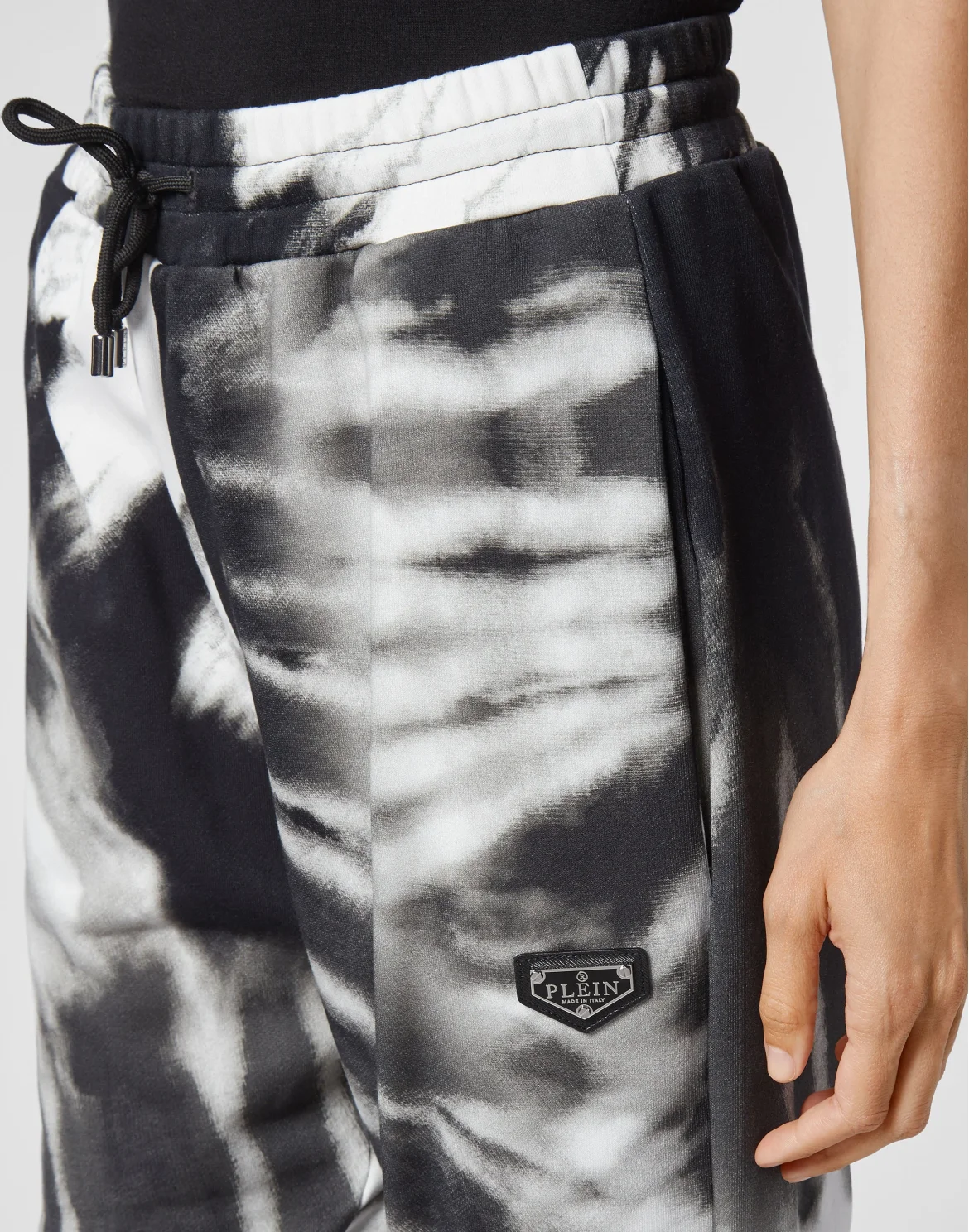 Jogging Trousers Tie Dye Crystal Chain, цвет: Белый
