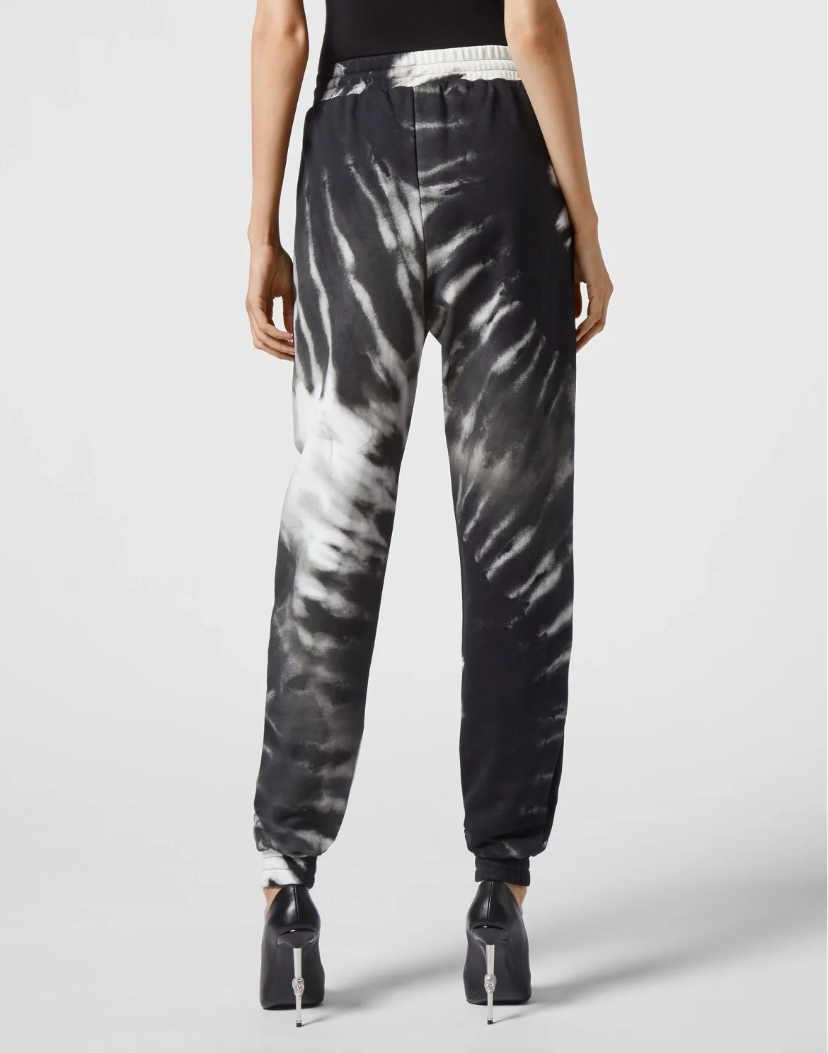 Jogging Trousers Tie Dye Crystal Chain, цвет: Белый