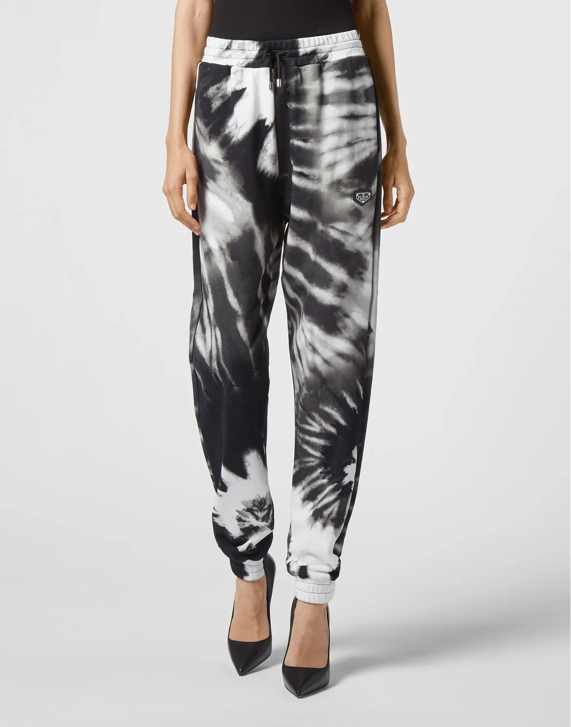 Jogging Trousers Tie Dye Crystal Chain, цвет: Белый