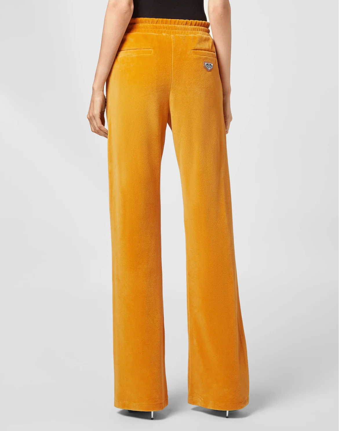 Velvet Jogging Trousers Crystal Chain, цвет: Оранжевый