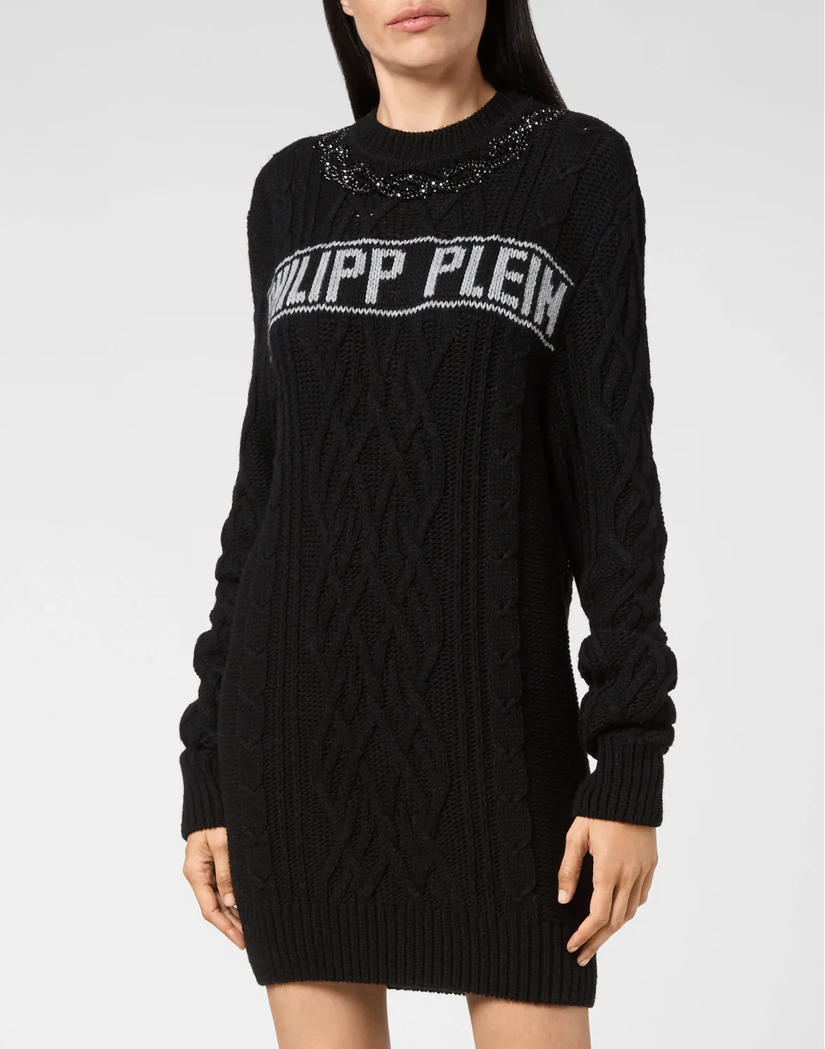 Cashmere 5 Pullover Round Neck LS Crystal Cable, цвет: Черный