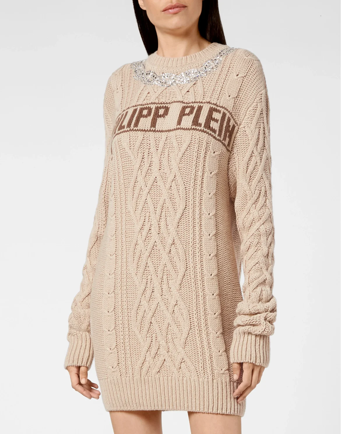 Cashmere 5 Pullover Round Neck LS Crystal Cable, цвет: Бежевый