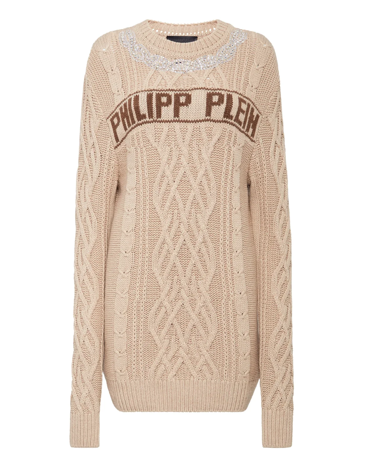 Cashmere 5 Pullover Round Neck LS Crystal Cable, цвет: Бежевый