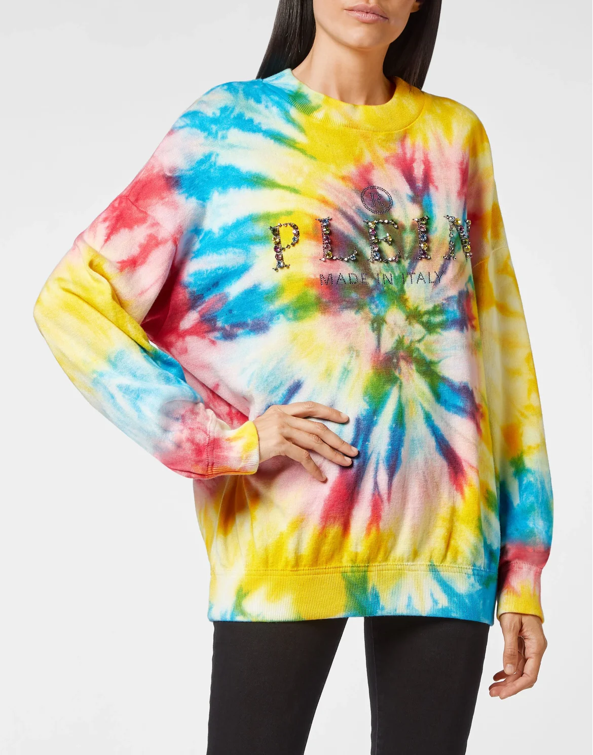 Pullover Round Neck LS  Tie dye, цвет: Мультиколор