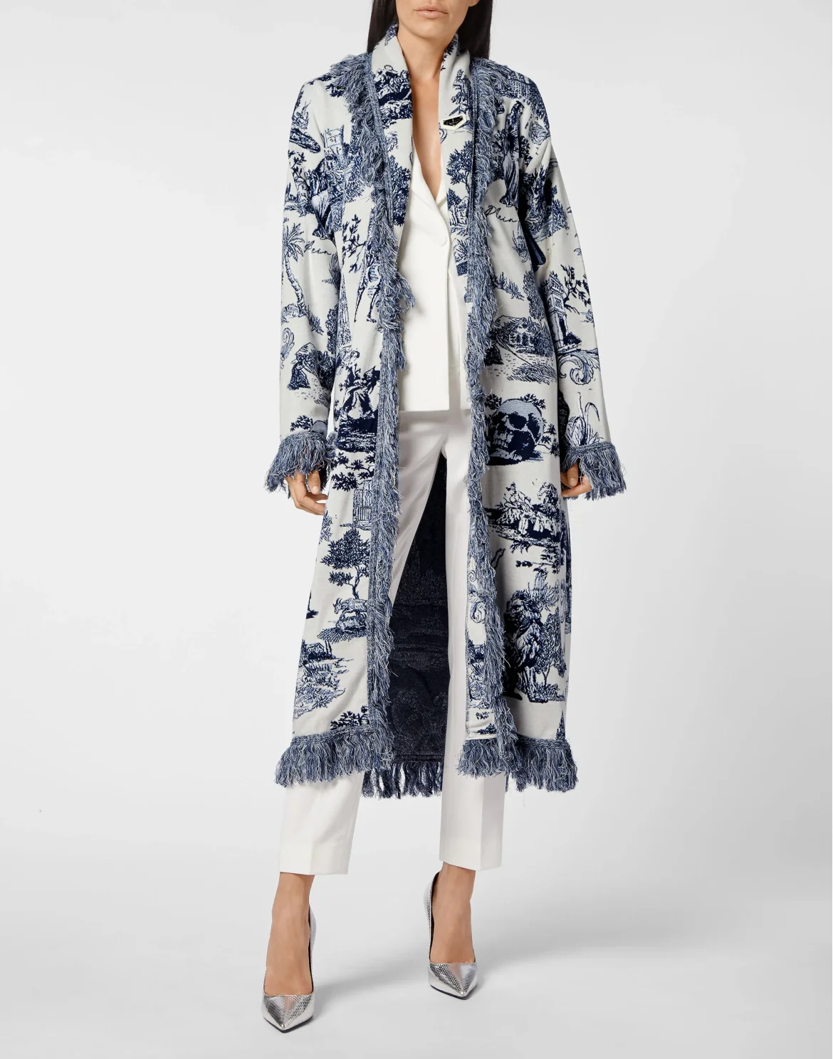 Cardigan Long Fringe  En PLEIN air, цвет: Белый