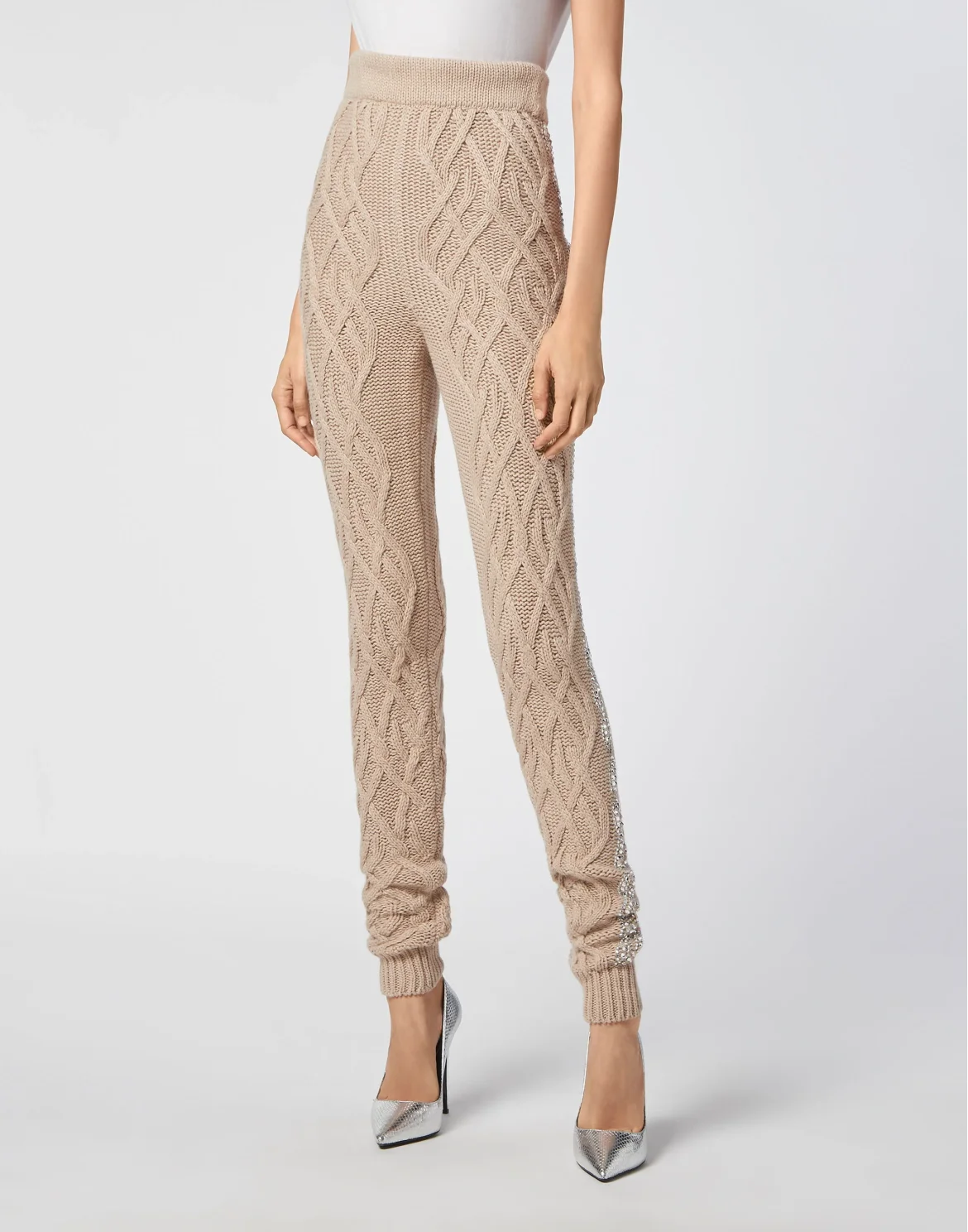 Cashmere 5 Jogging Trousers Crystal Cable, цвет: Бежевый