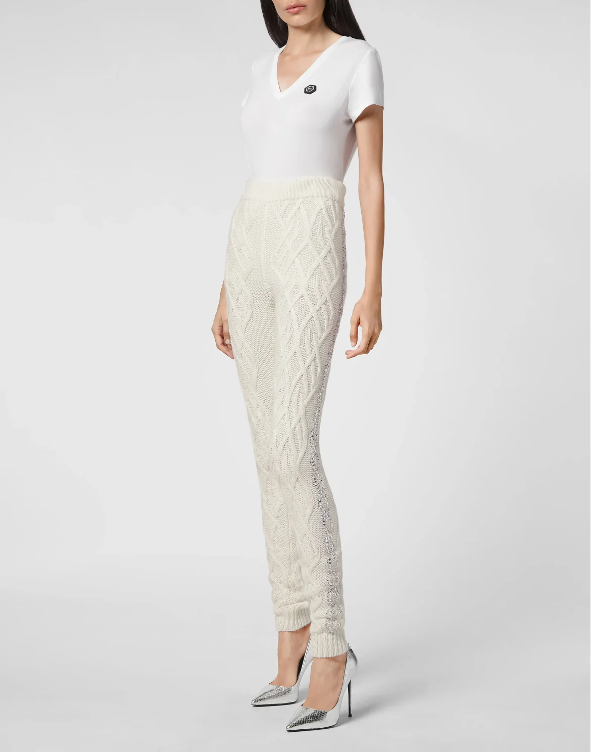 Cashmere 5 Jogging Trousers Crystal Cable, цвет: Бежевый
