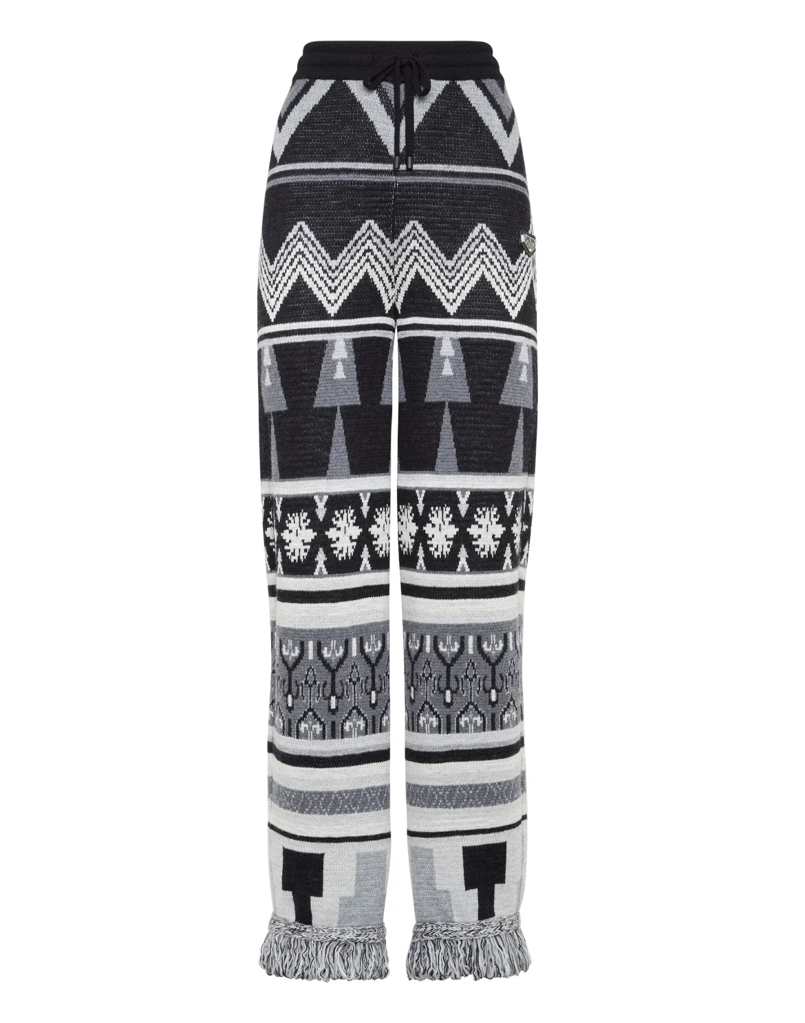 Wool Jogging Trousers Fringe Navajo, цвет: Черный