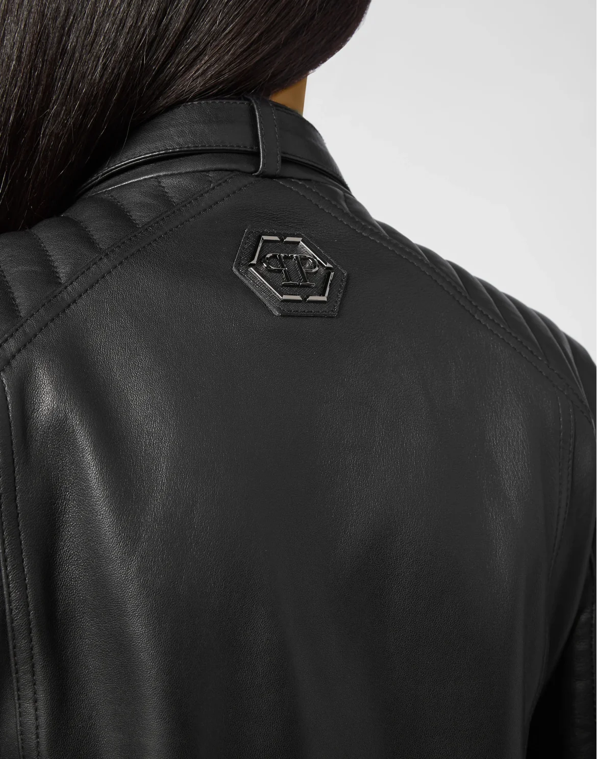 Lambskin Moto Jacket Iconic Plein, цвет: Черный