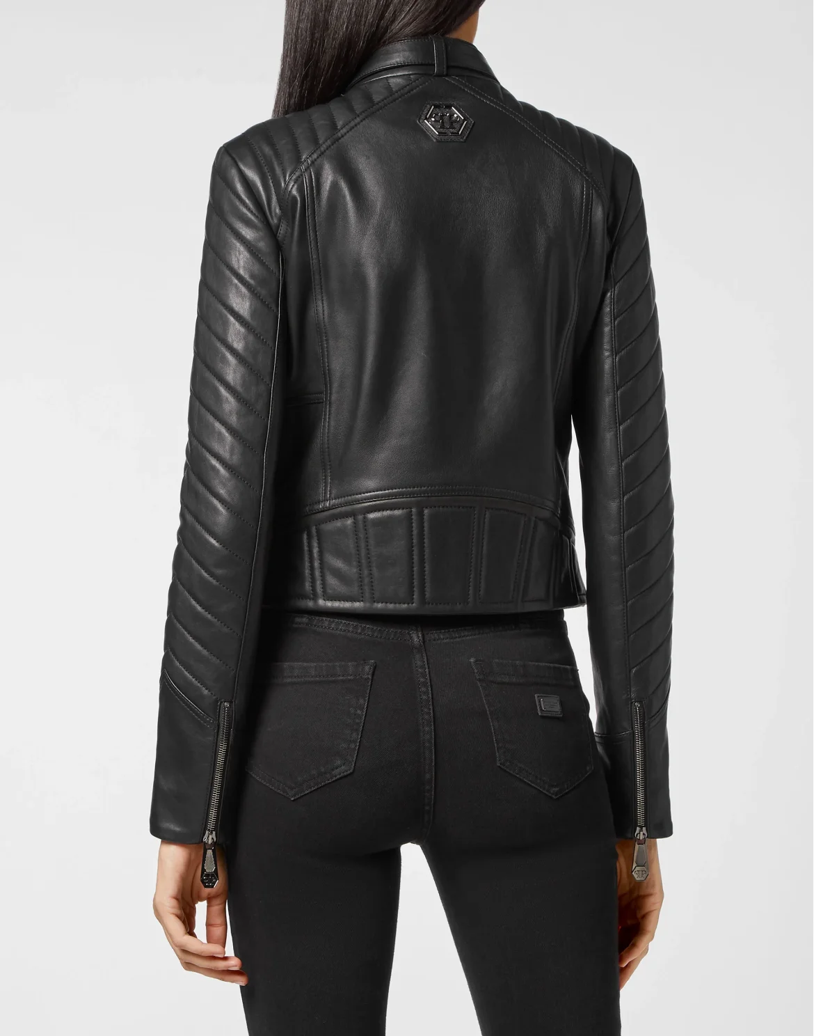Lambskin Moto Jacket Iconic Plein, цвет: Черный