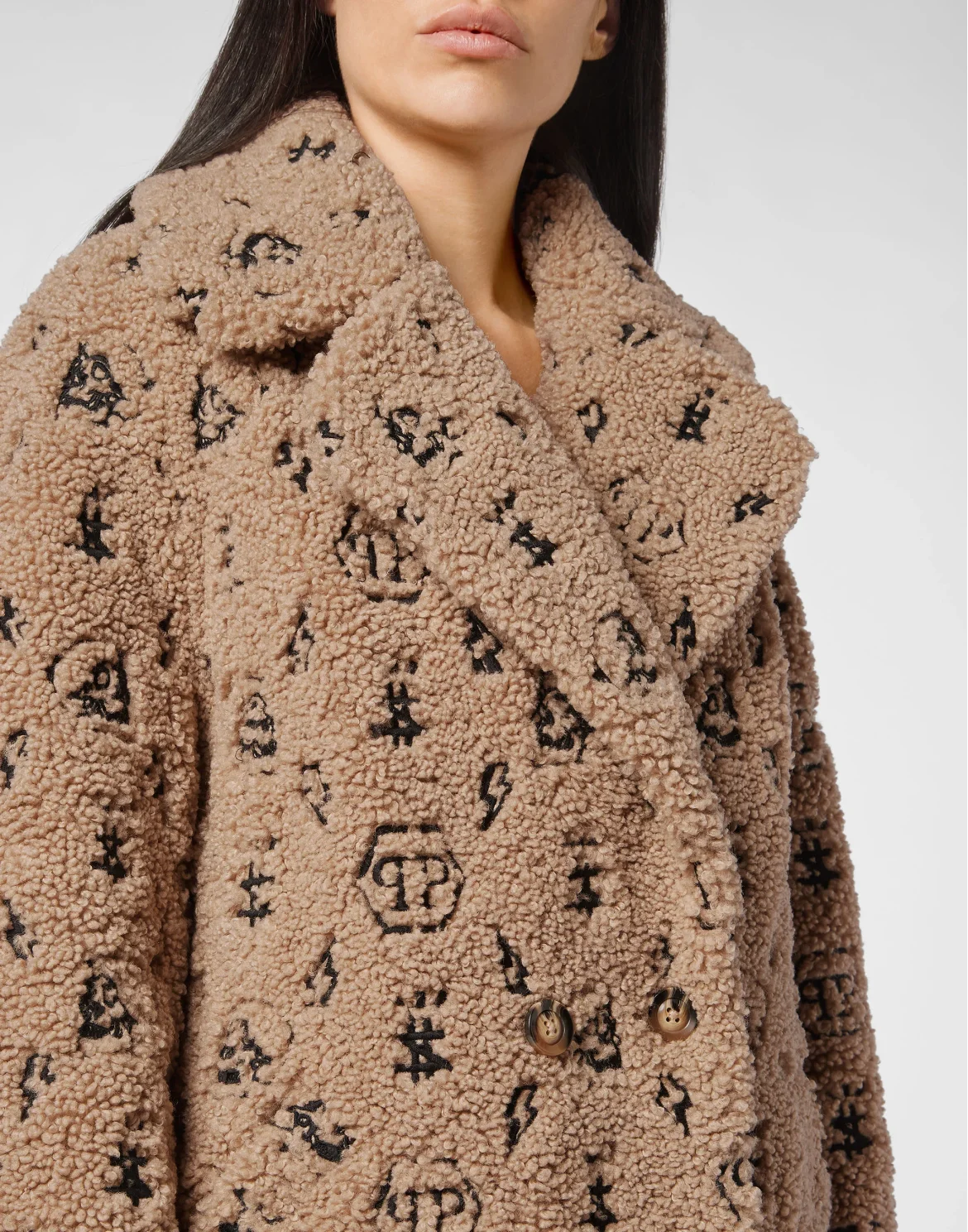 Coat Embroidery Monogram, цвет: Бежевый
