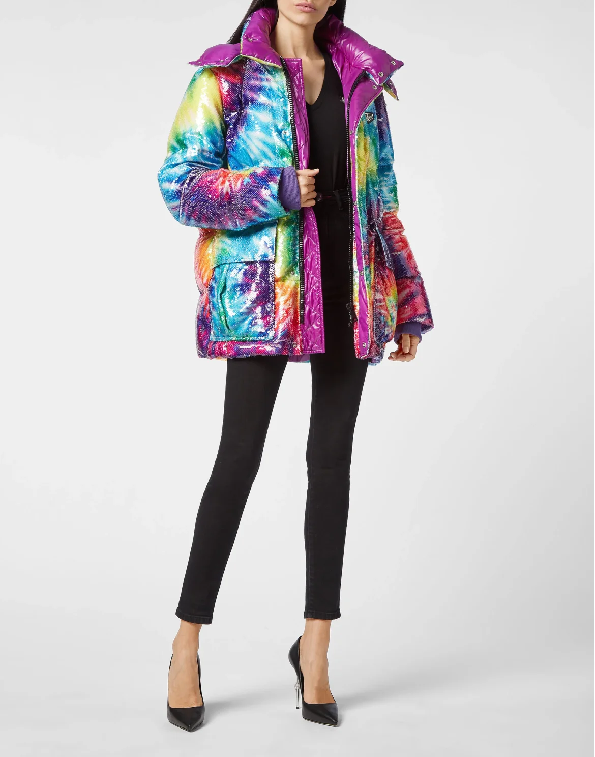 Jacket Paillettes Tye Die, цвет: Мультиколор