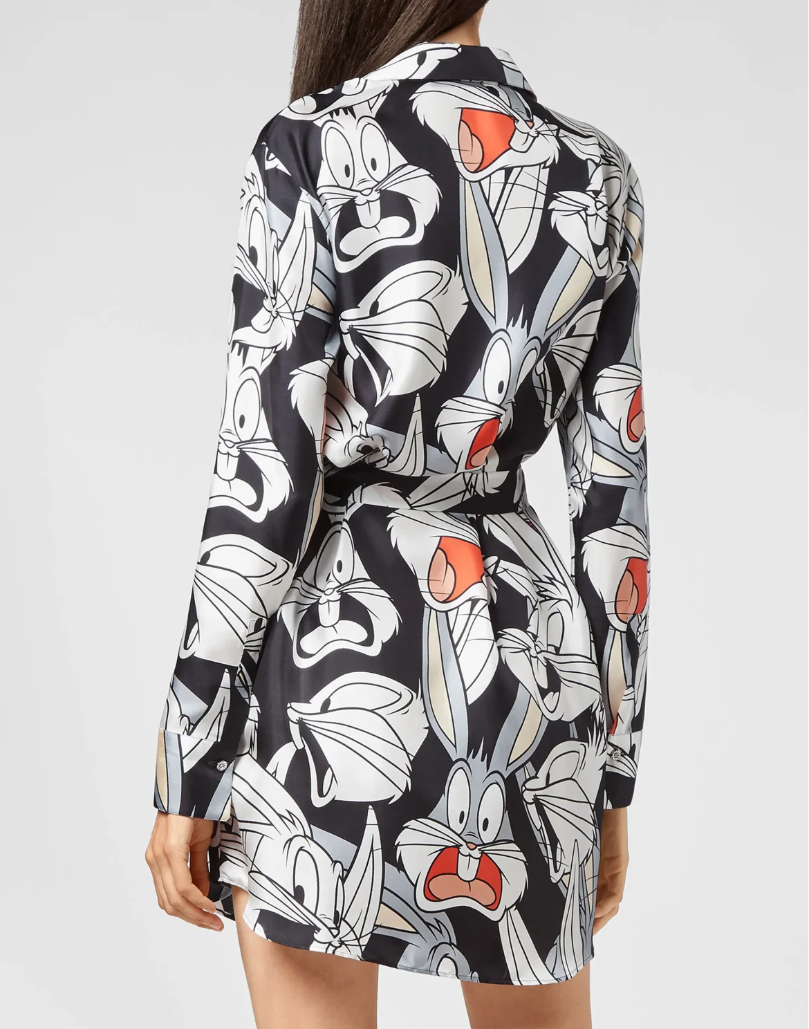 Silk Shirt Dress Printed Looney Tunes, цвет: Черный