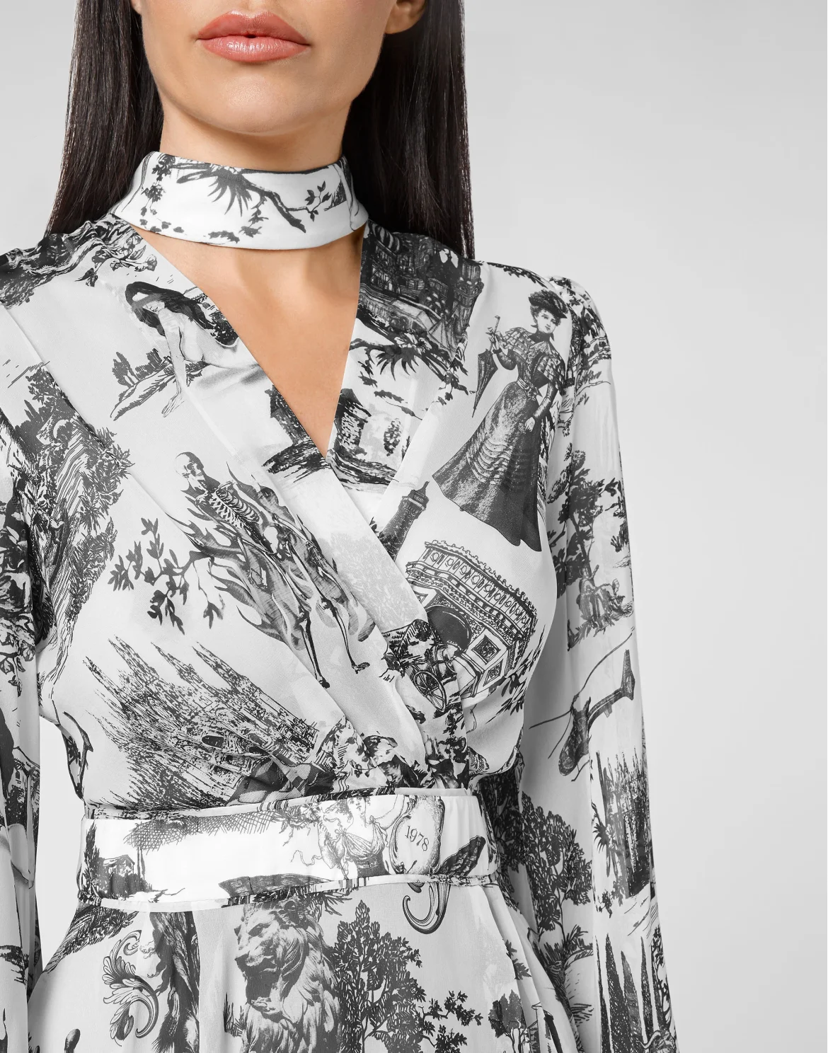 Georgette Long Crystal Dress En PLEIN air, цвет: Белый