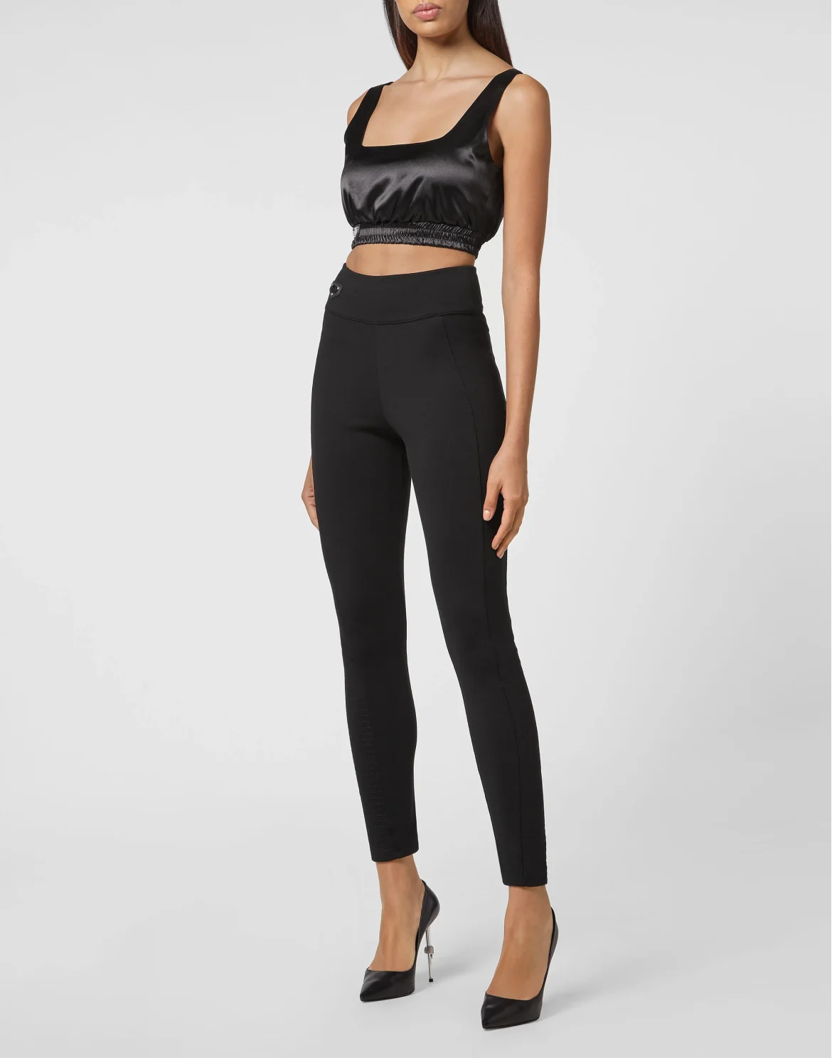 Tank Crop Top Iconic Plein, цвет: Черный