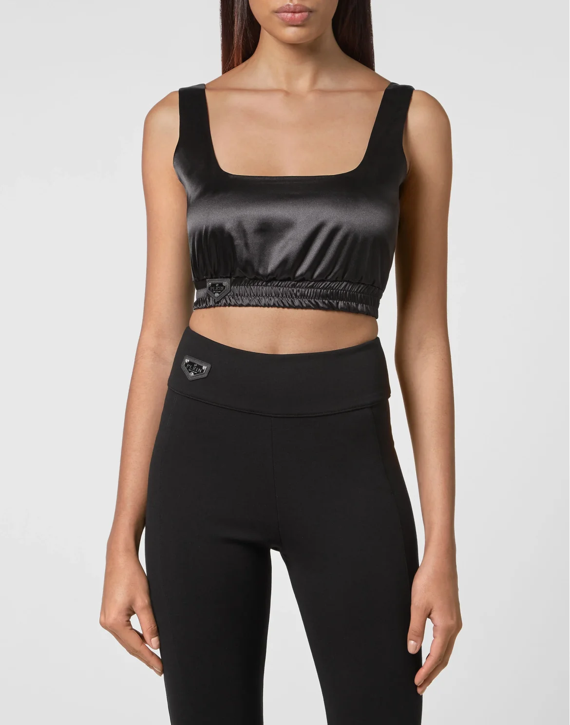 Tank Crop Top Iconic Plein, цвет: Черный