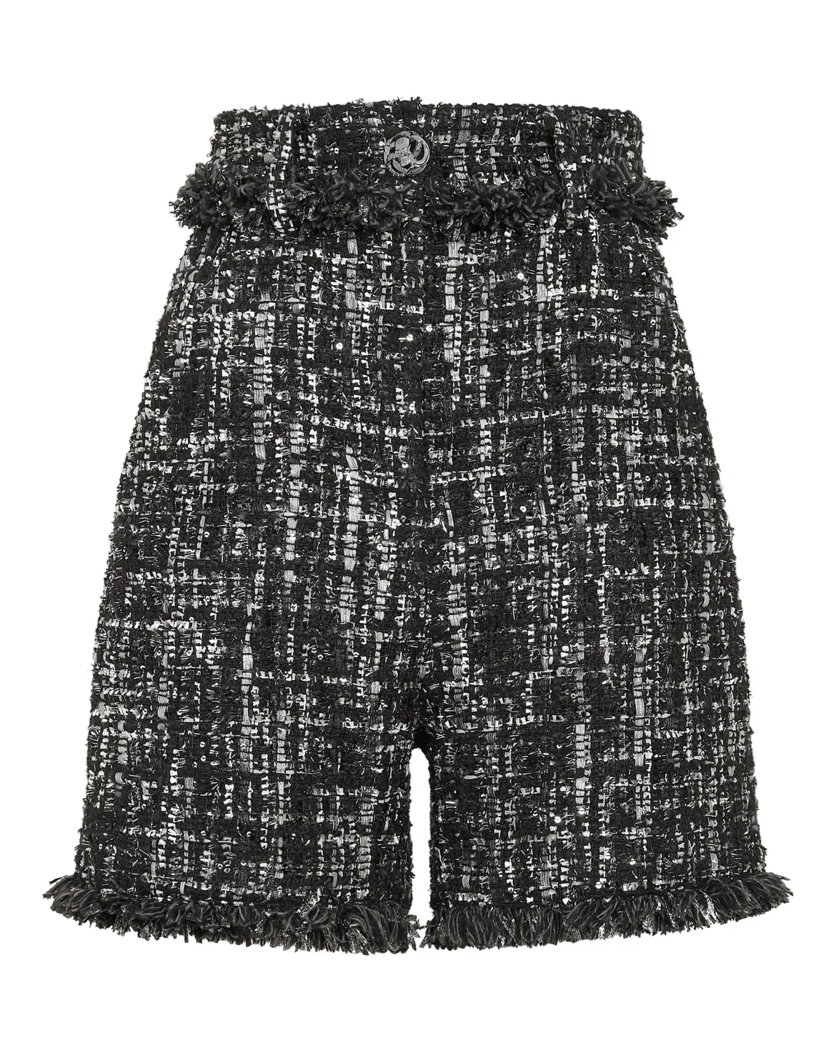 Bouclé Short Trousers Embroidery, цвет: Черный
