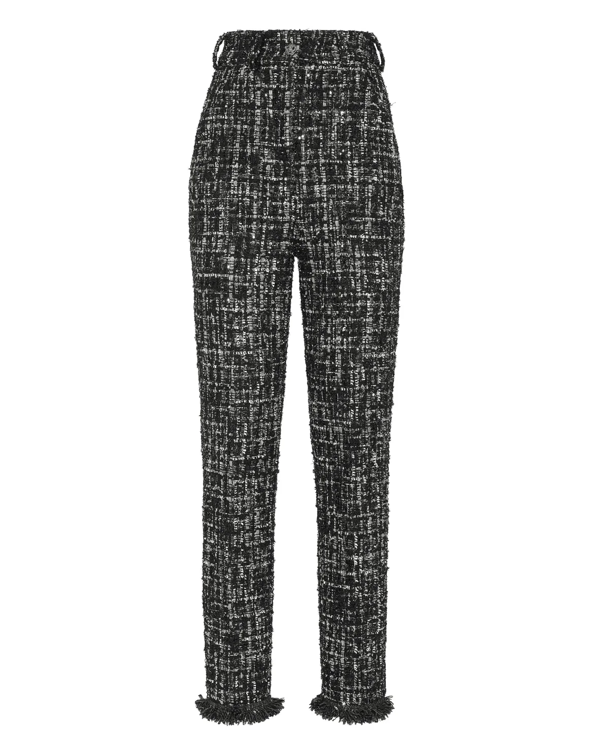 Bouclé Long Trousers Embroidery, цвет: Черный