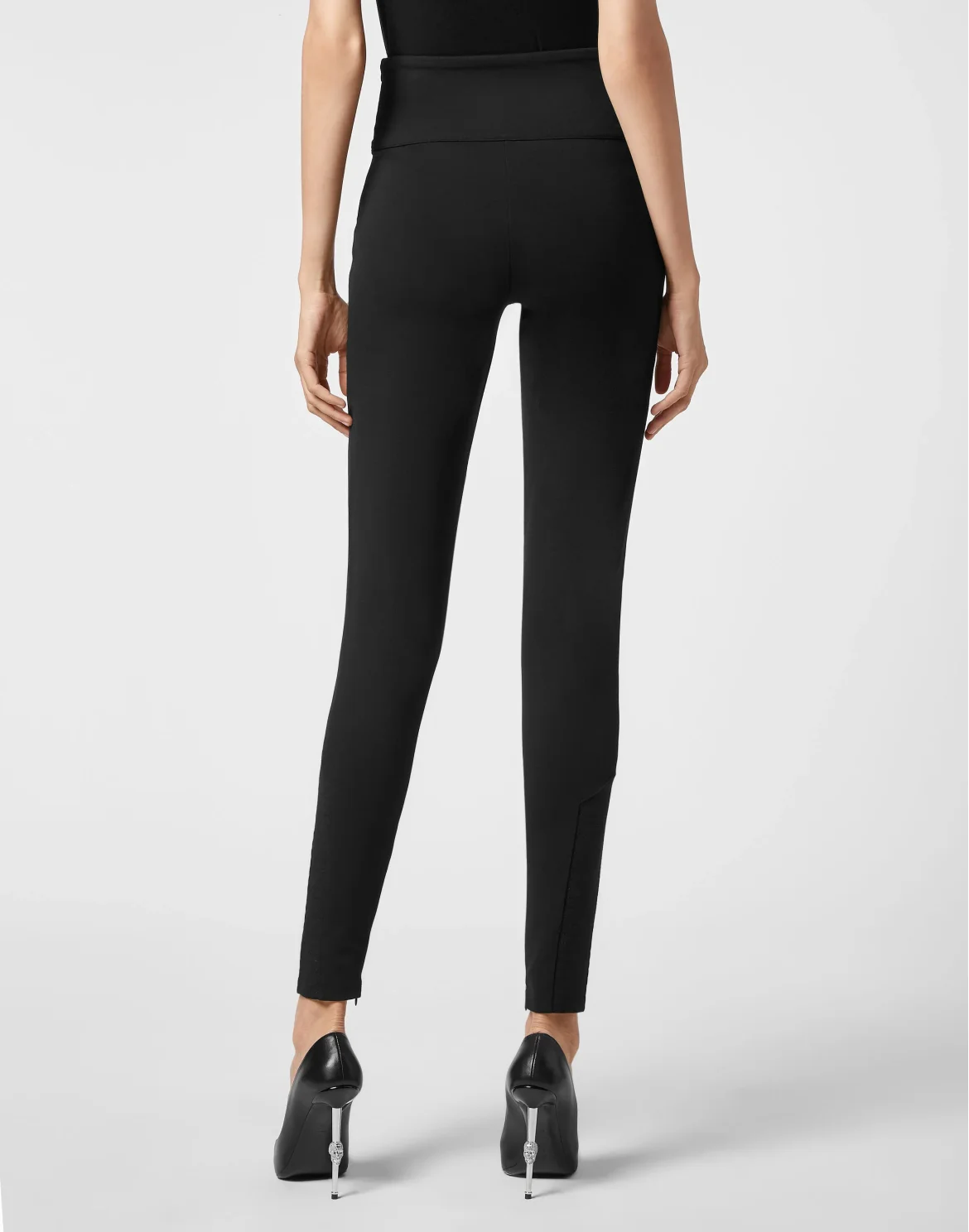 Super High Waist Biker Leggings Iconic Plein, цвет: Черный