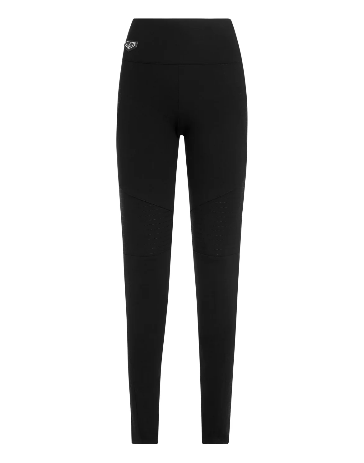 Super High Waist Biker Leggings Iconic Plein, цвет: Черный