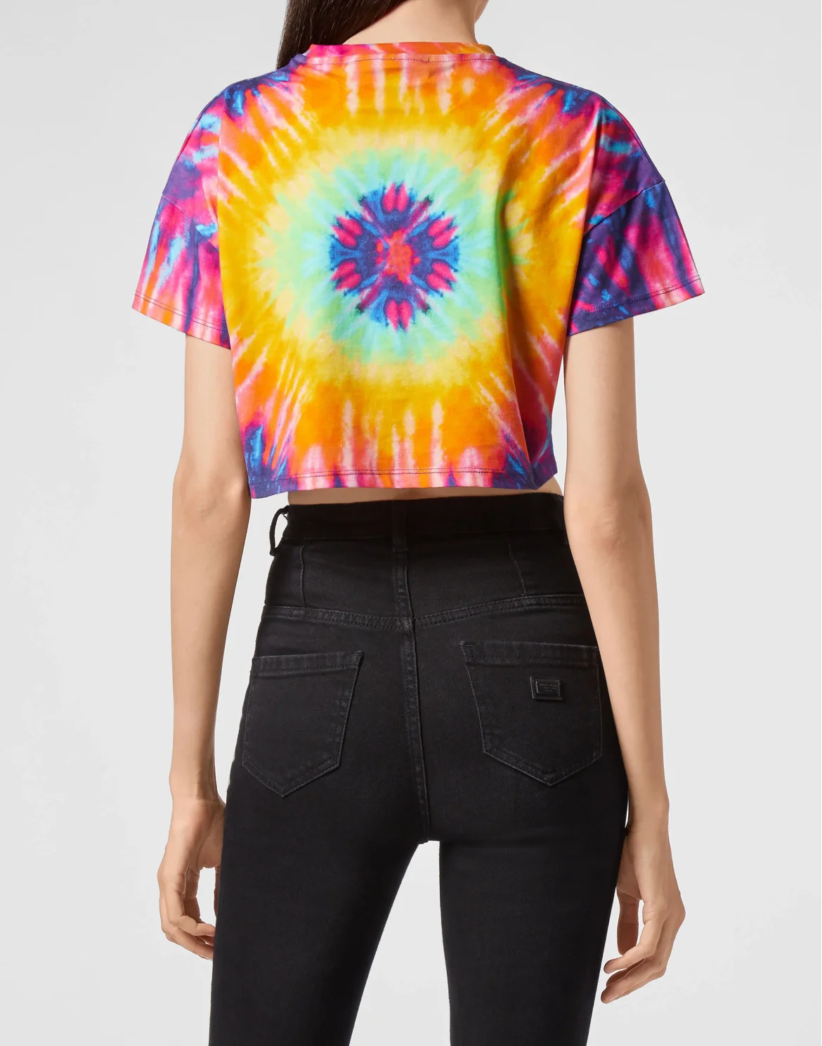 T-shirt Crop Round Neck SS Tie dye, цвет: Мультиколор