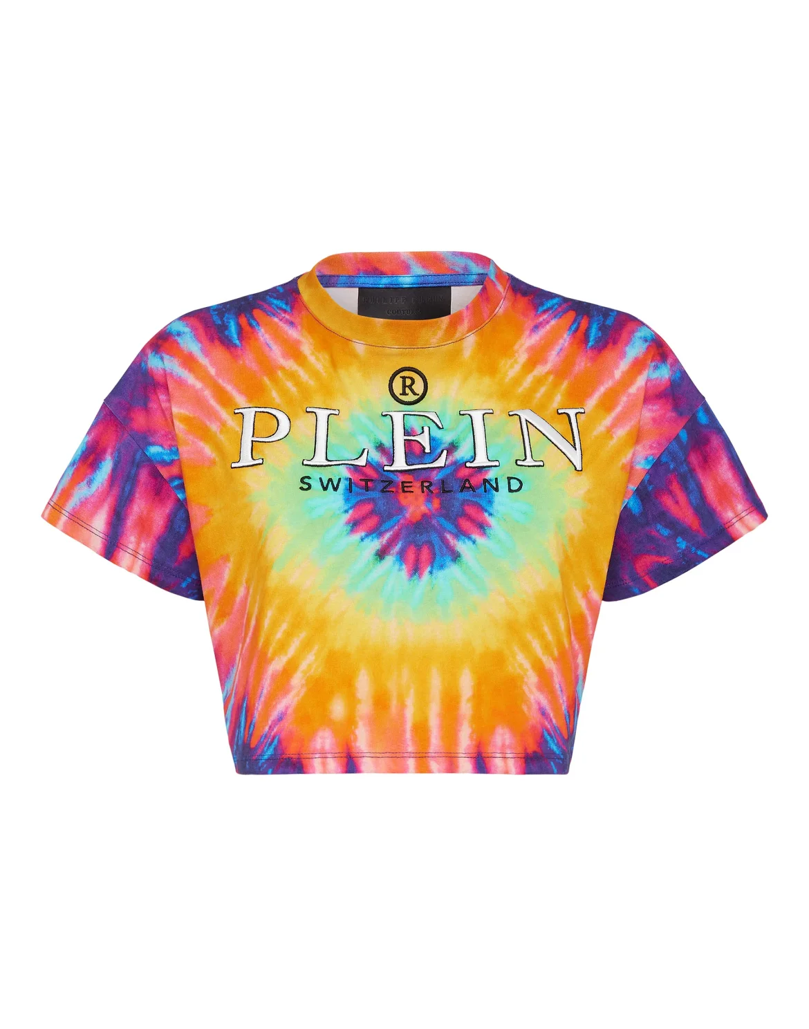 T-shirt Crop Round Neck SS Tie dye, цвет: Мультиколор