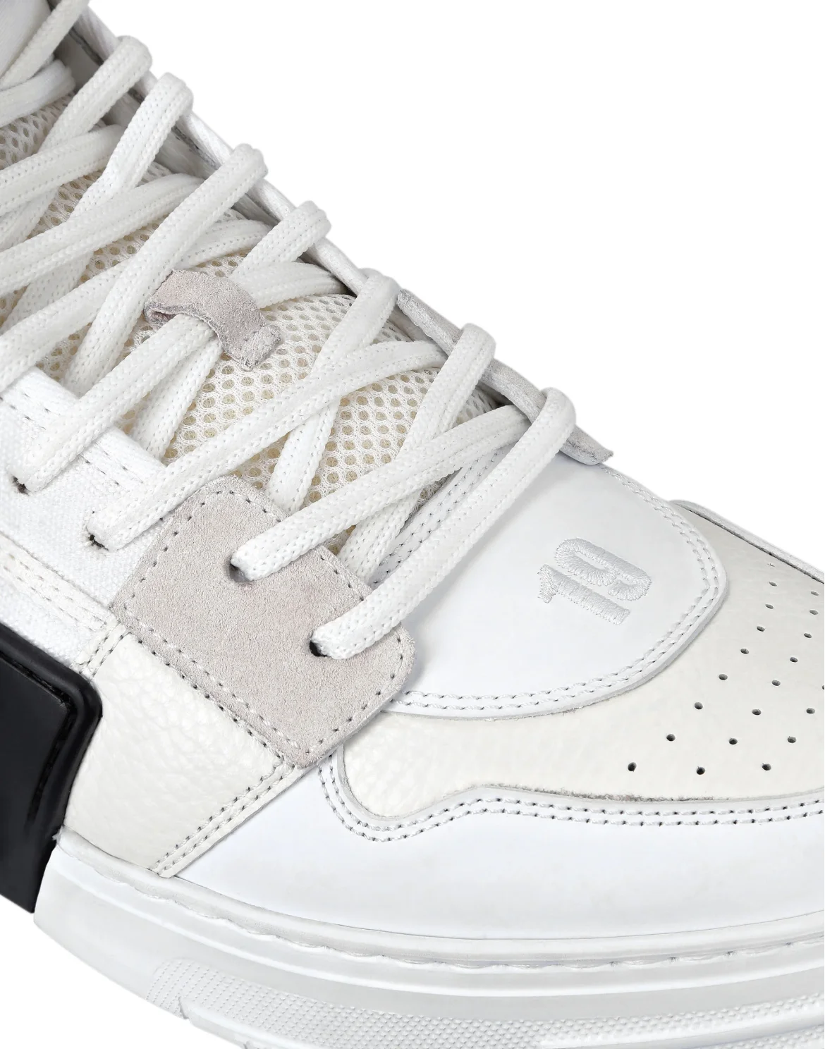PHANTOM KICK$ Hi-Top Mixed Materials Skull, цвет: Белый