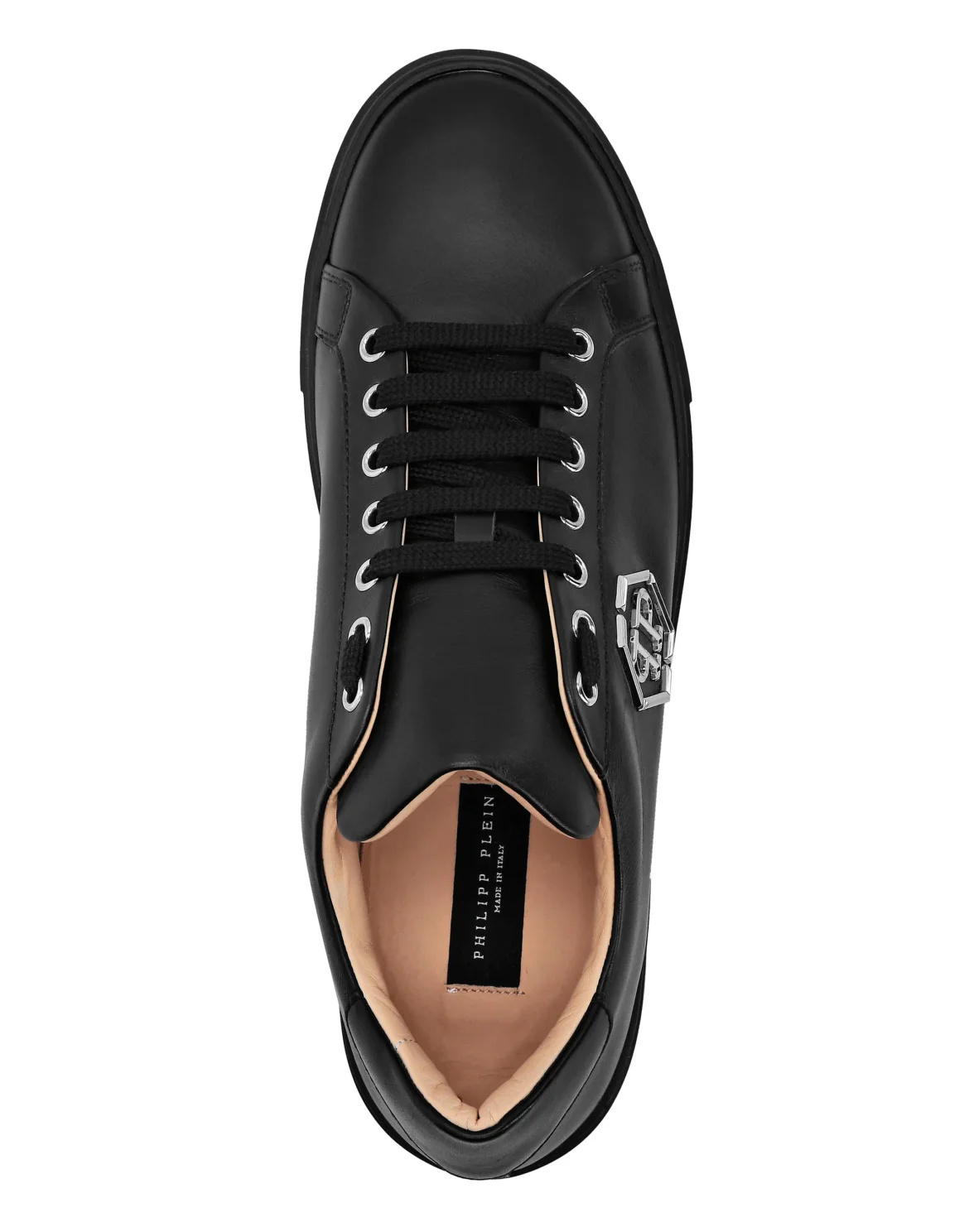 Leather Lo-Top Sneakers The Plein Original TM, цвет: Черный