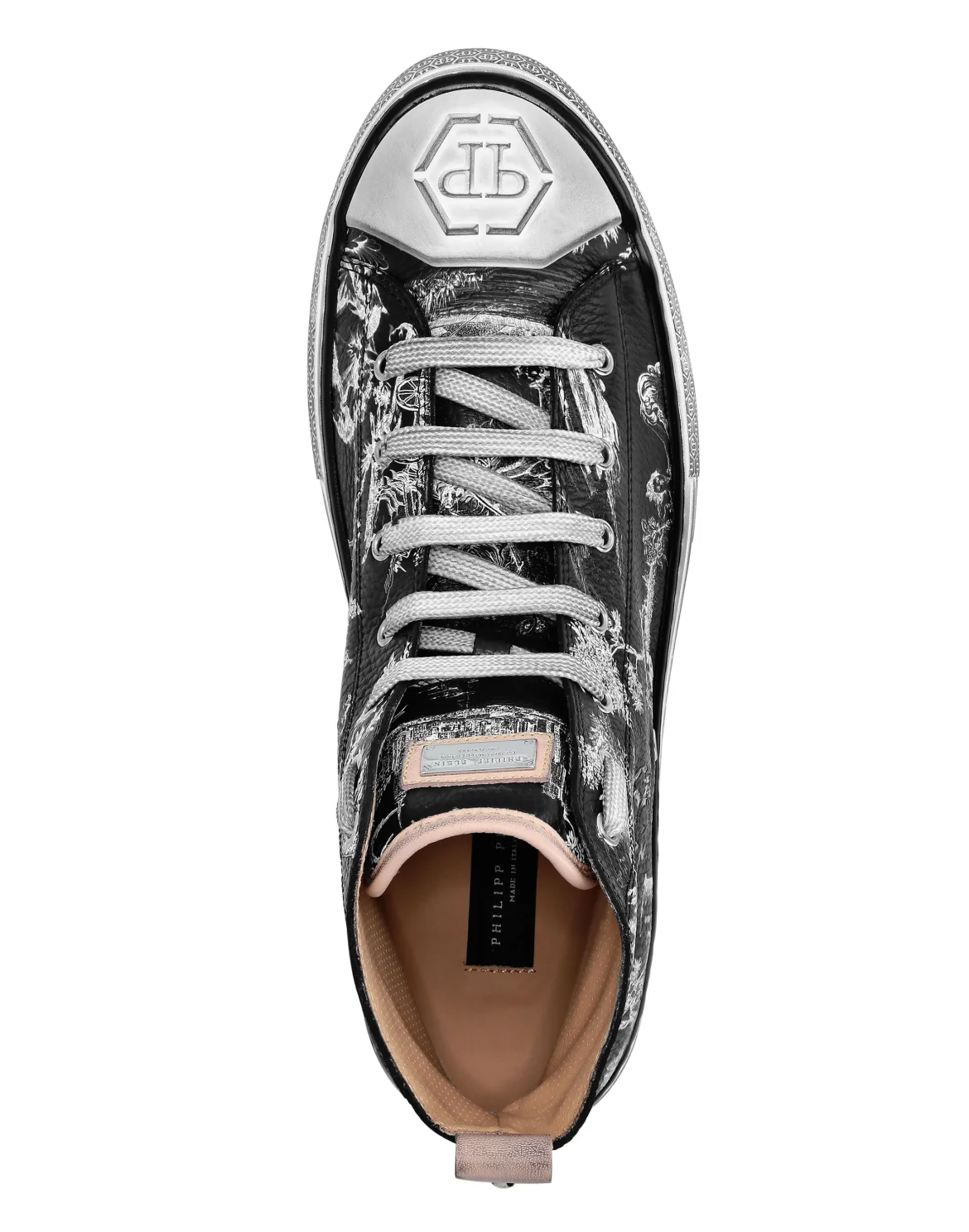 Vintage Leather Hi-Top Sneakers Megastar En PLEIN air, цвет: Черный