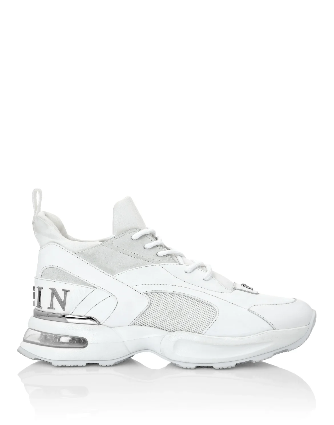 Runner mix materials Iconic Plein, цвет: Белый