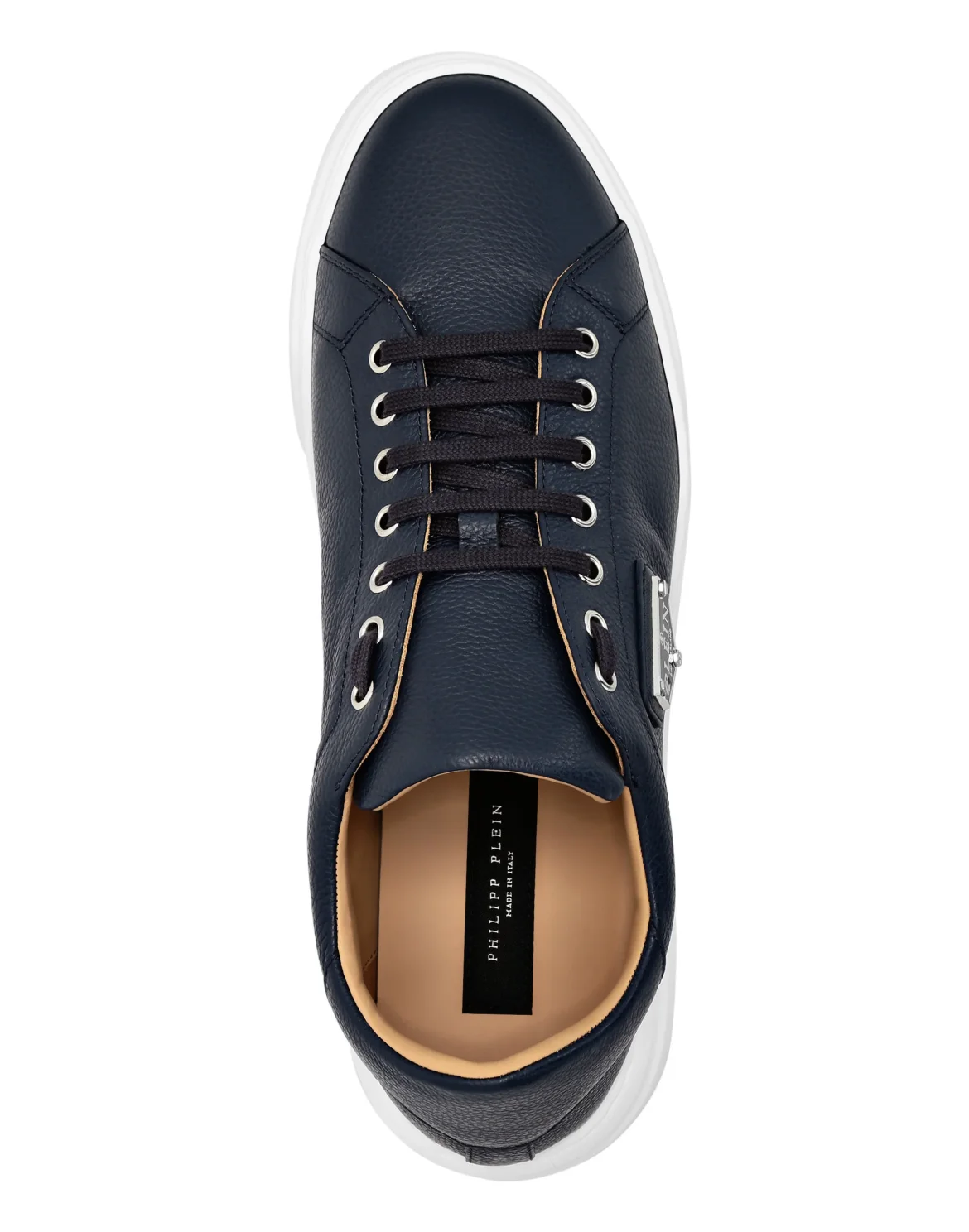 Leather Lo-Top Sneakers Iconic Plein, цвет: Синий