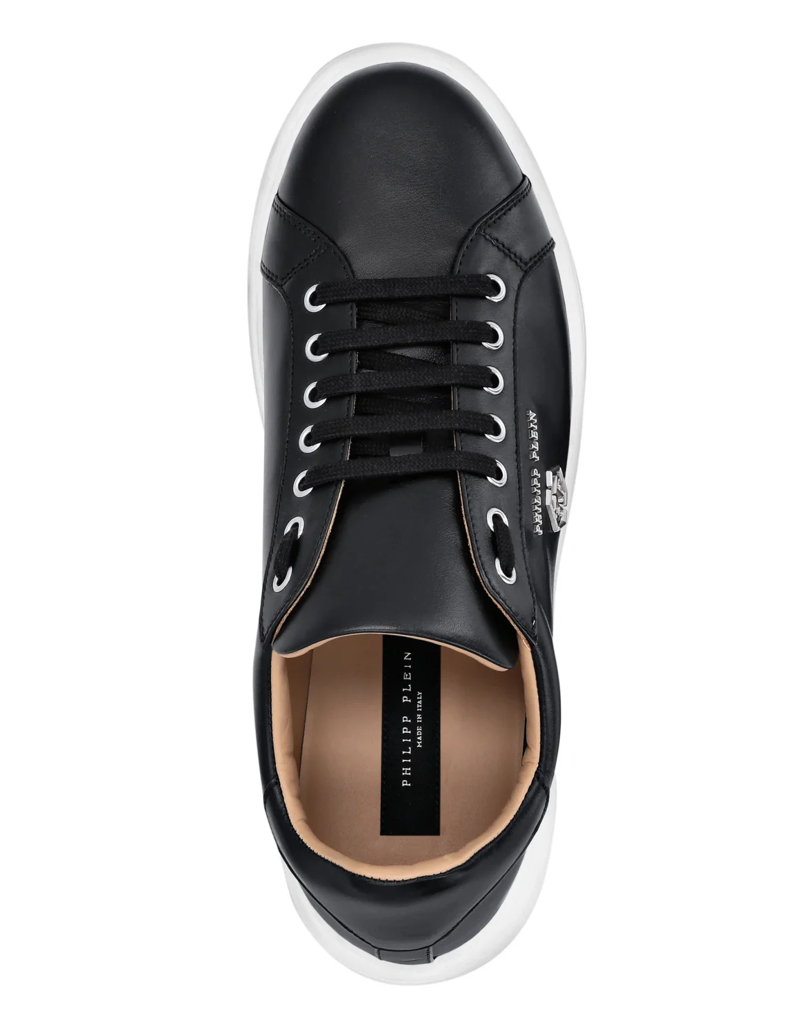 Leather Lo-Top Sneakers Hexagon, цвет: Черный