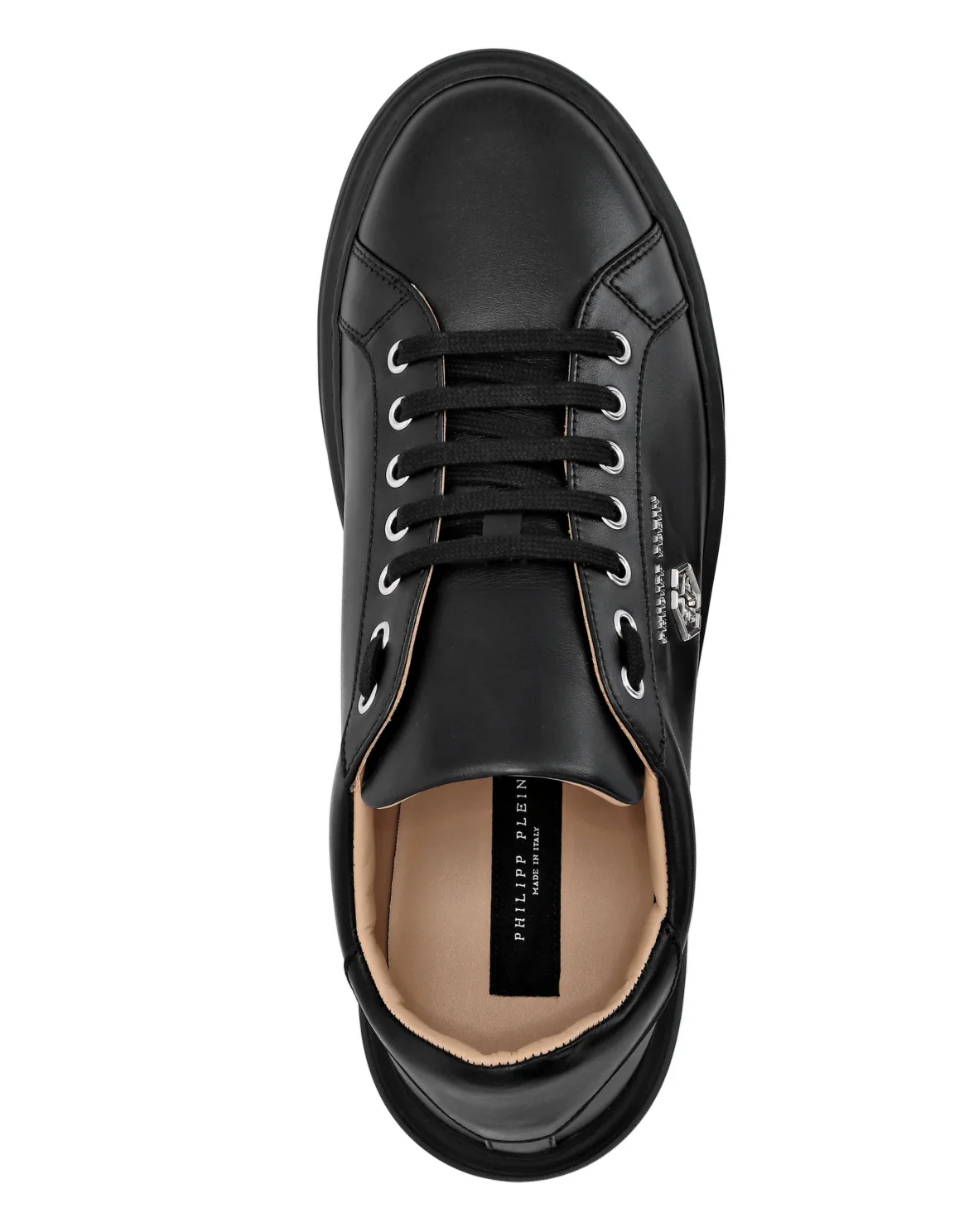 Leather Lo-Top Sneakers Hexagon, цвет: Черный