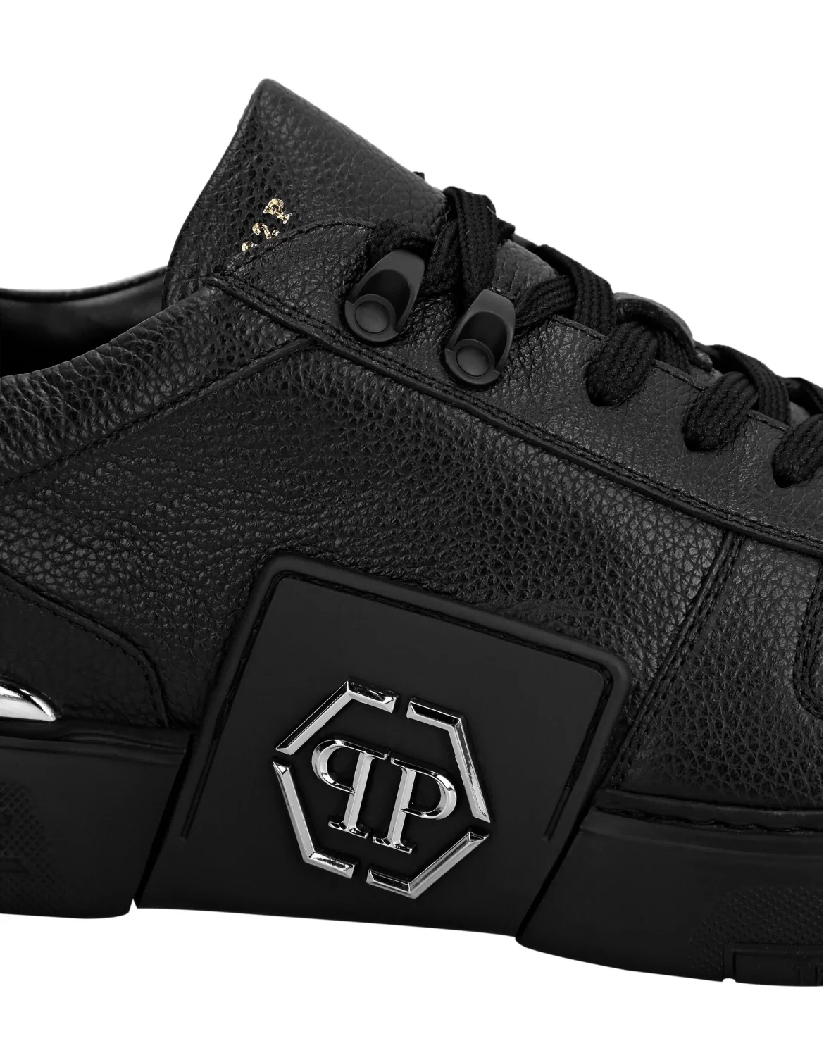 LO-TOP SNEAKERS PHANTOM KICK$ LEATHER Platinum HEXAGON, цвет: Черный