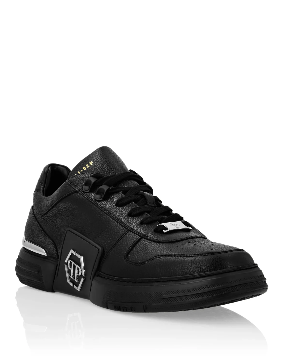 LO-TOP SNEAKERS PHANTOM KICK$ LEATHER Platinum HEXAGON, цвет: Черный
