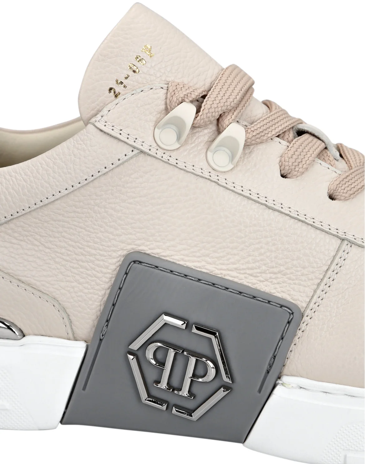 LO-TOP SNEAKERS PHANTOM KICK$ LEATHER Platinum HEXAGON, цвет: Бежевый