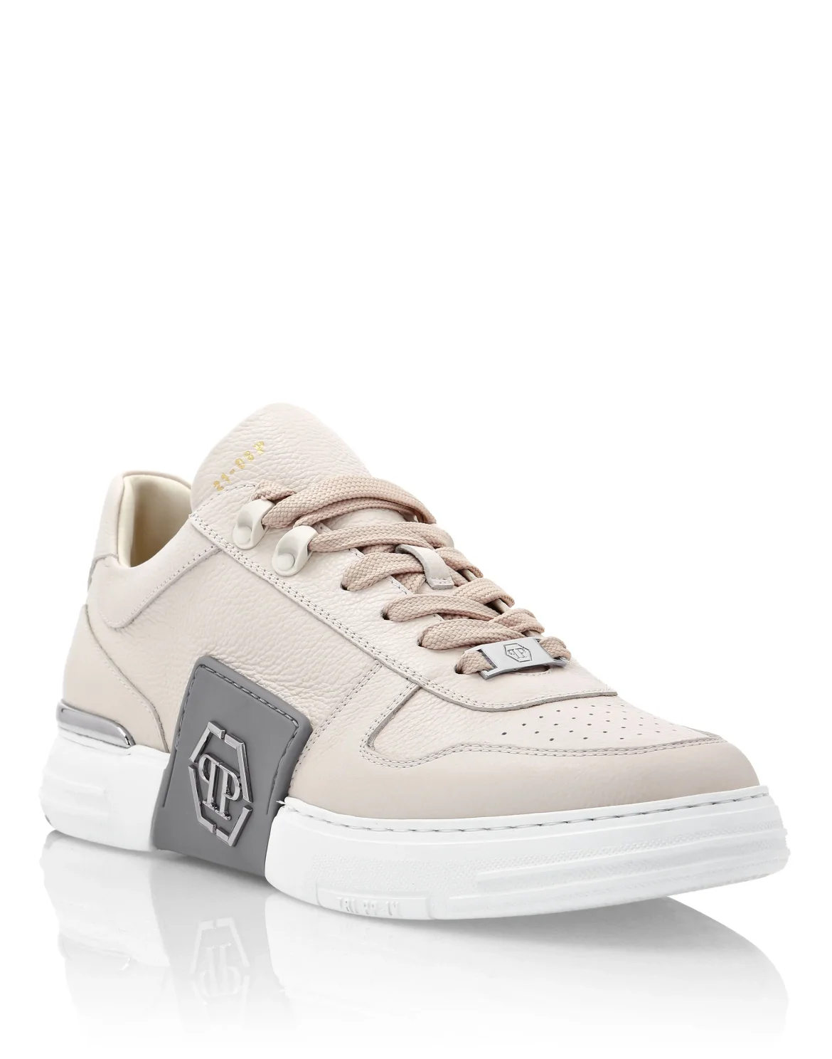 LO-TOP SNEAKERS PHANTOM KICK$ LEATHER Platinum HEXAGON, цвет: Бежевый