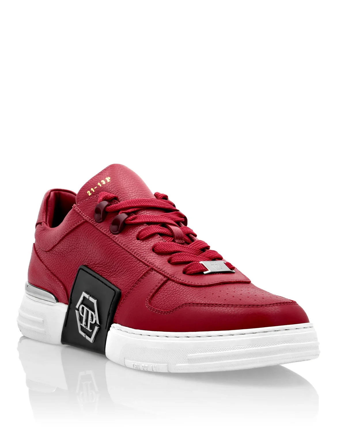 LO-TOP SNEAKERS PHANTOM KICK$ LEATHER Platinum HEXAGON, цвет: Красный
