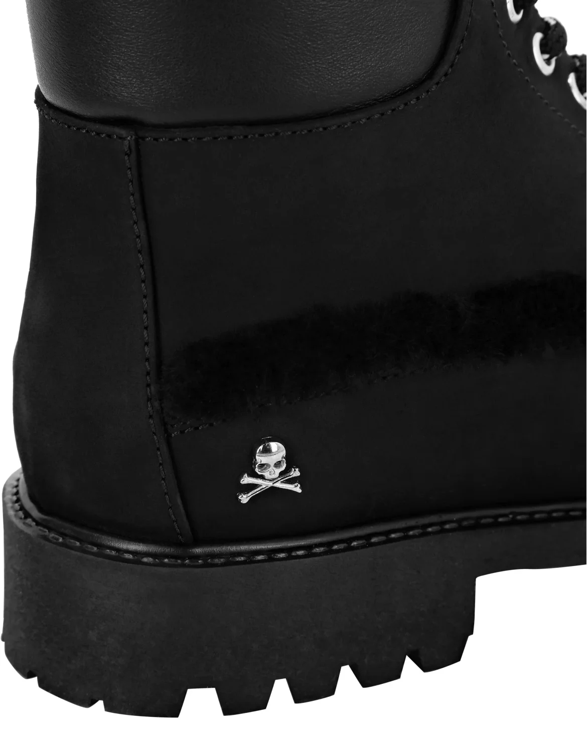 Leather Boots with shearling inside Iconic Plein, цвет: Черный