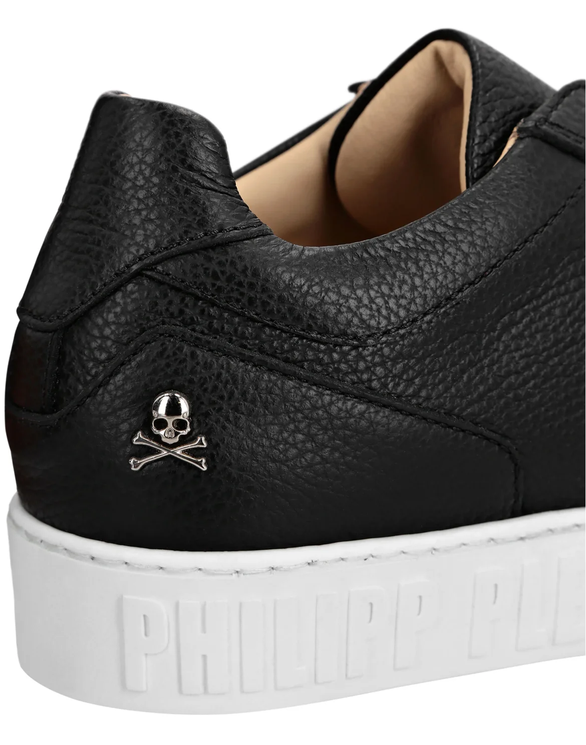 Leather Lo-Top Sneakers Brooches King Power, цвет: Черный
