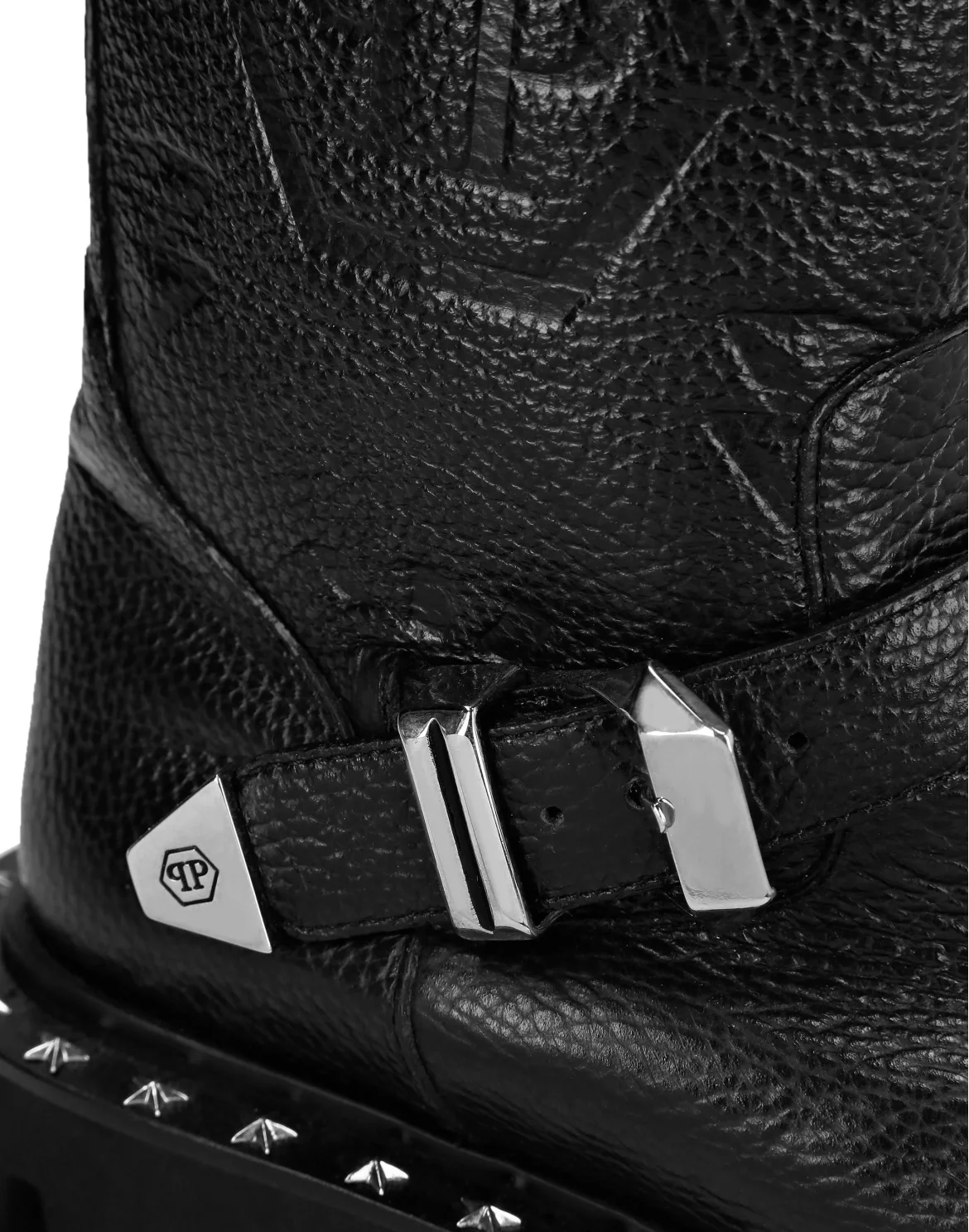 Leather Biker Boots  Monogram, цвет: Черный