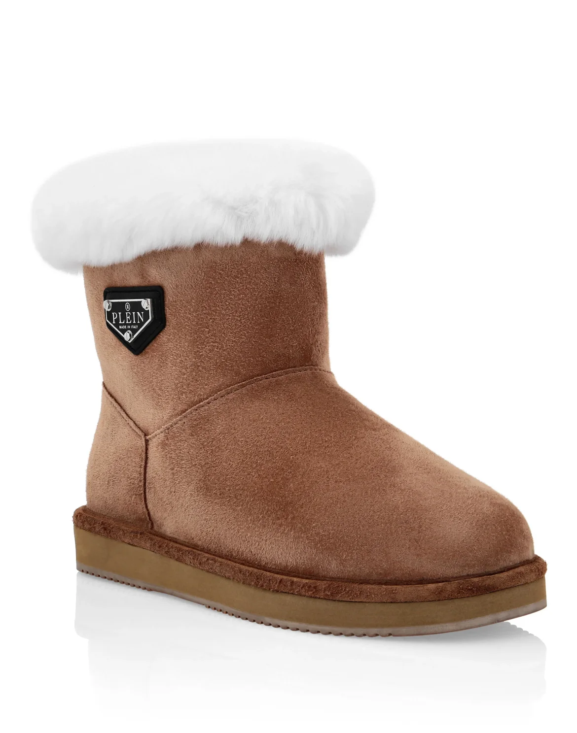 Boots Low Flat Iconic Plein, цвет: Коричневый