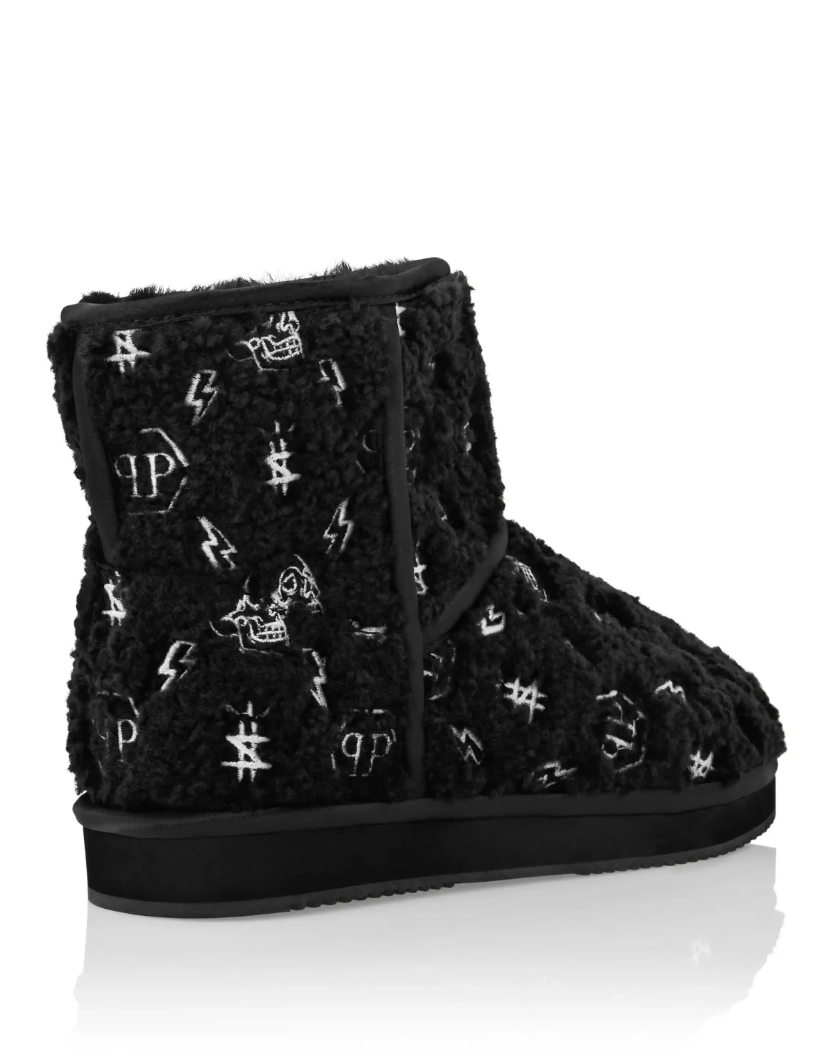 Boots Mid Flat Monogram, цвет: Черный