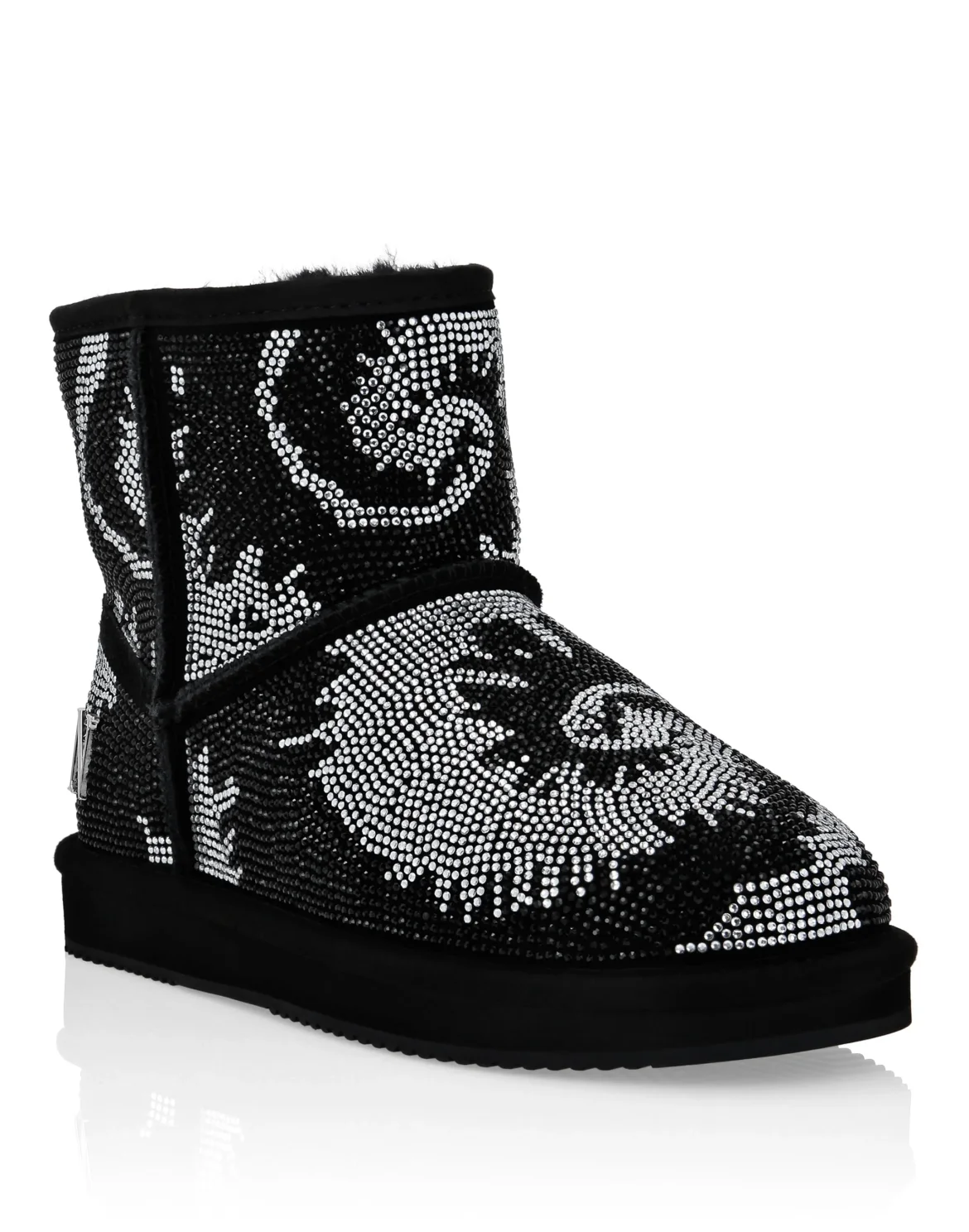 Boots Mid Flat Stones Tie dye, цвет: Черный