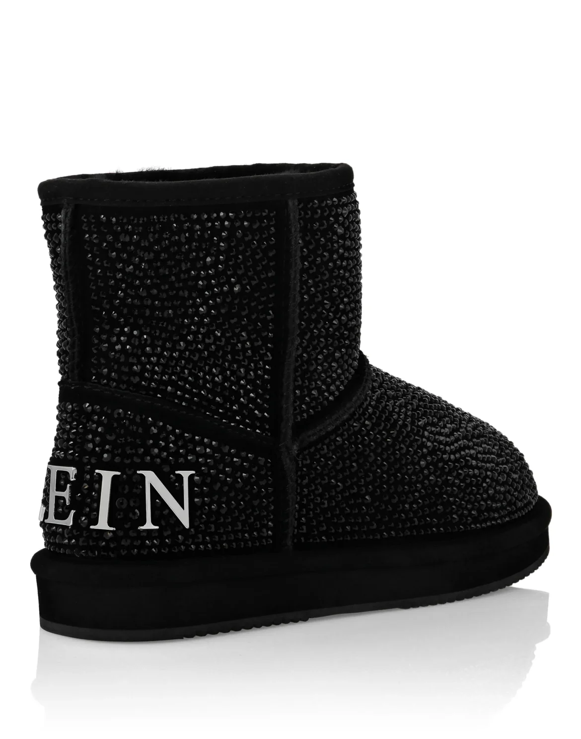 Boots Mid Flat Stones, цвет: Черный